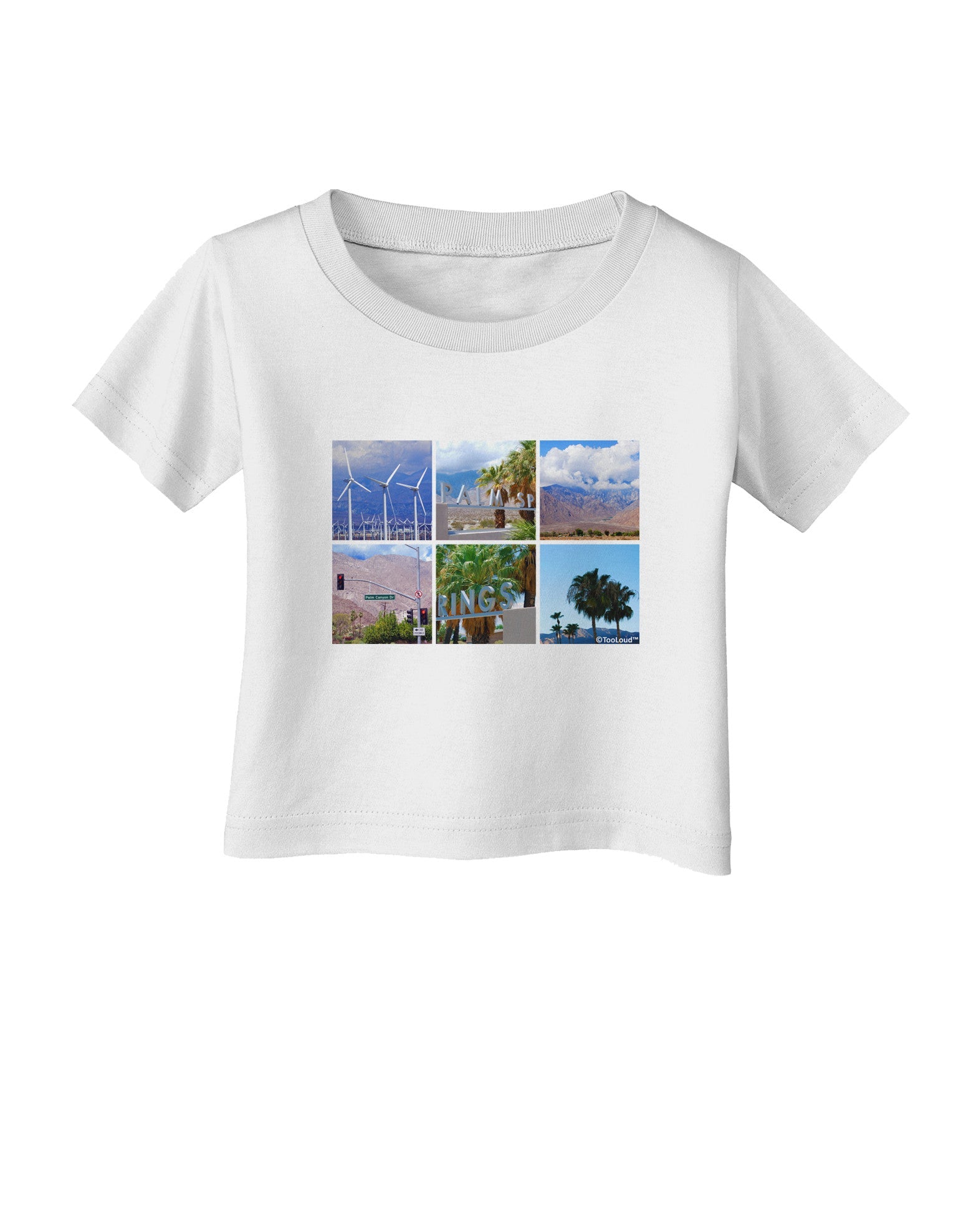 Palm Springs Square Collage Infant T-Shirt-Infant T-Shirt-TooLoud-White-06-Months-Davson Sales
