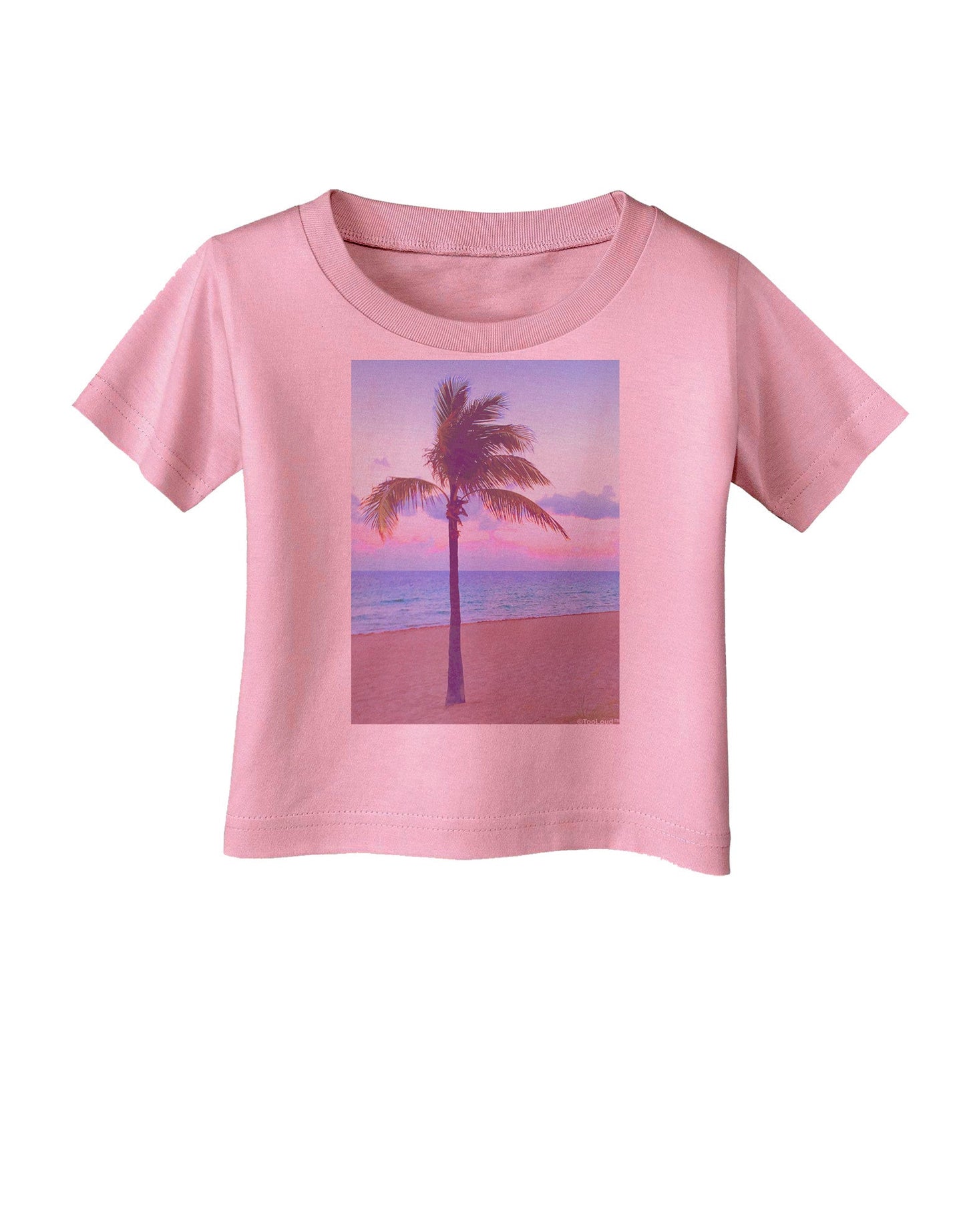 Palm Tree Beach Filter Infant T-Shirt-Infant T-Shirt-TooLoud-Candy-Pink-06-Months-Davson Sales