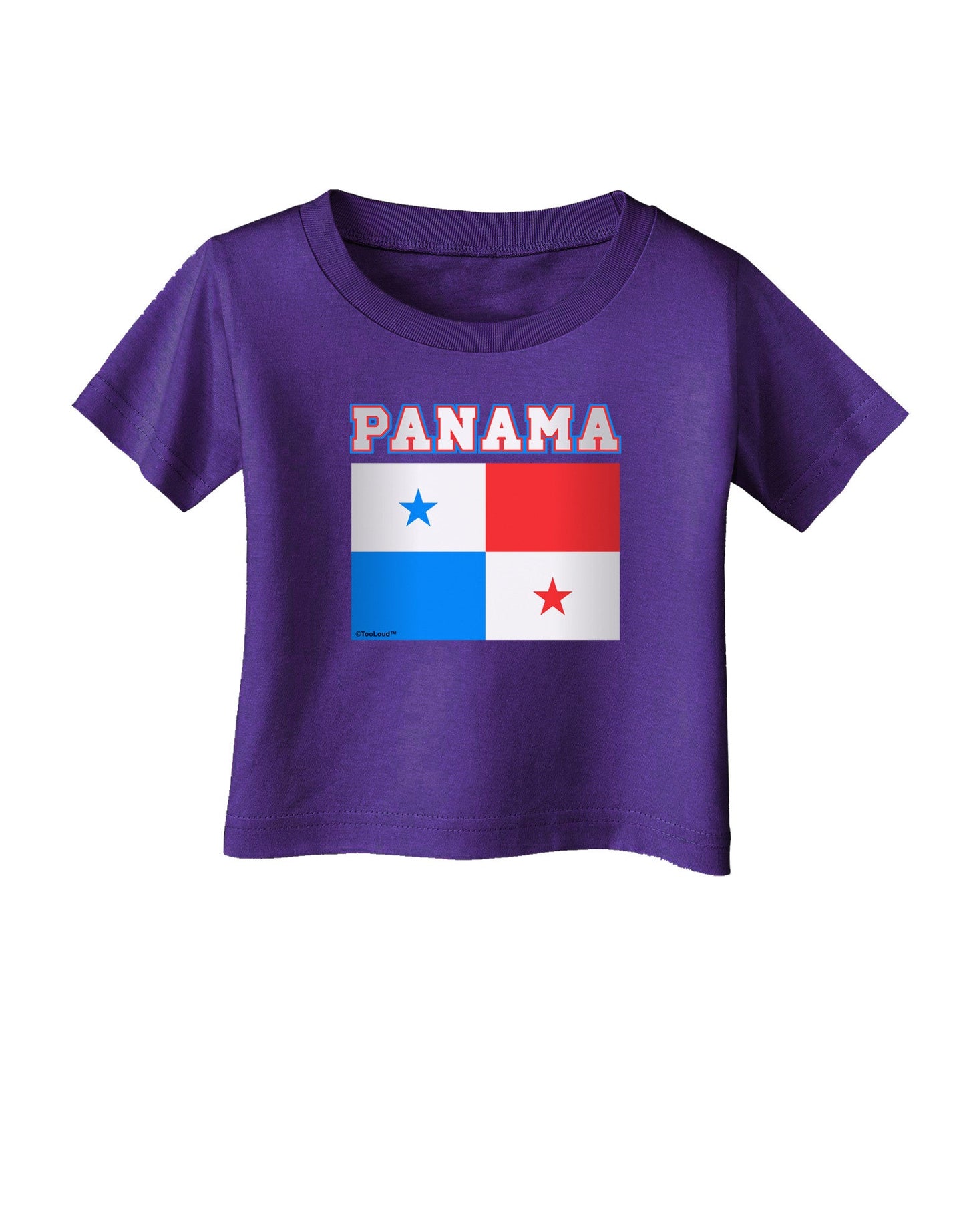 Panama Flag Dark Infant T-Shirt Dark-Infant T-Shirt-TooLoud-Purple-06-Months-Davson Sales
