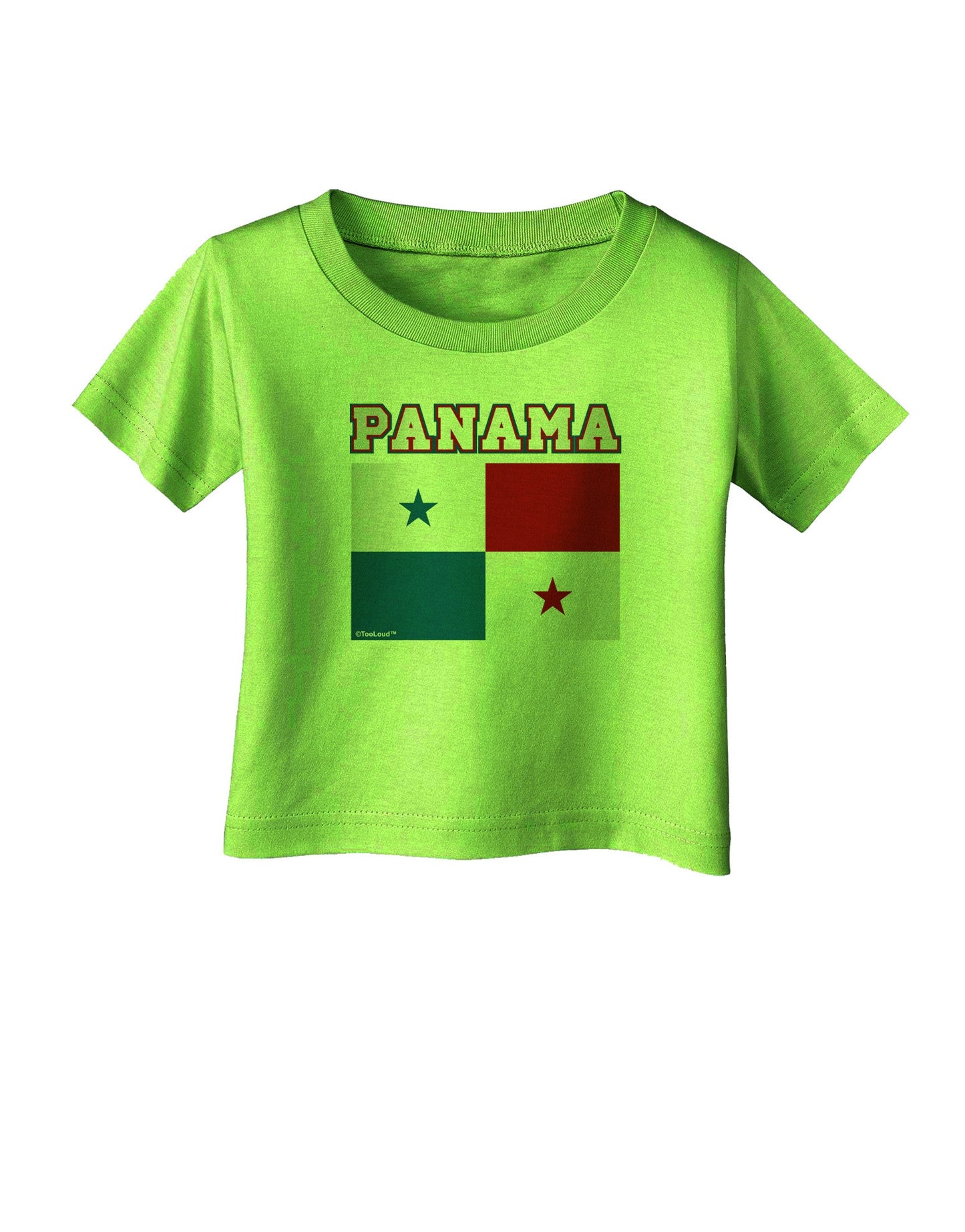 Panama Flag Infant T-Shirt-Infant T-Shirt-TooLoud-Lime-Green-06-Months-Davson Sales