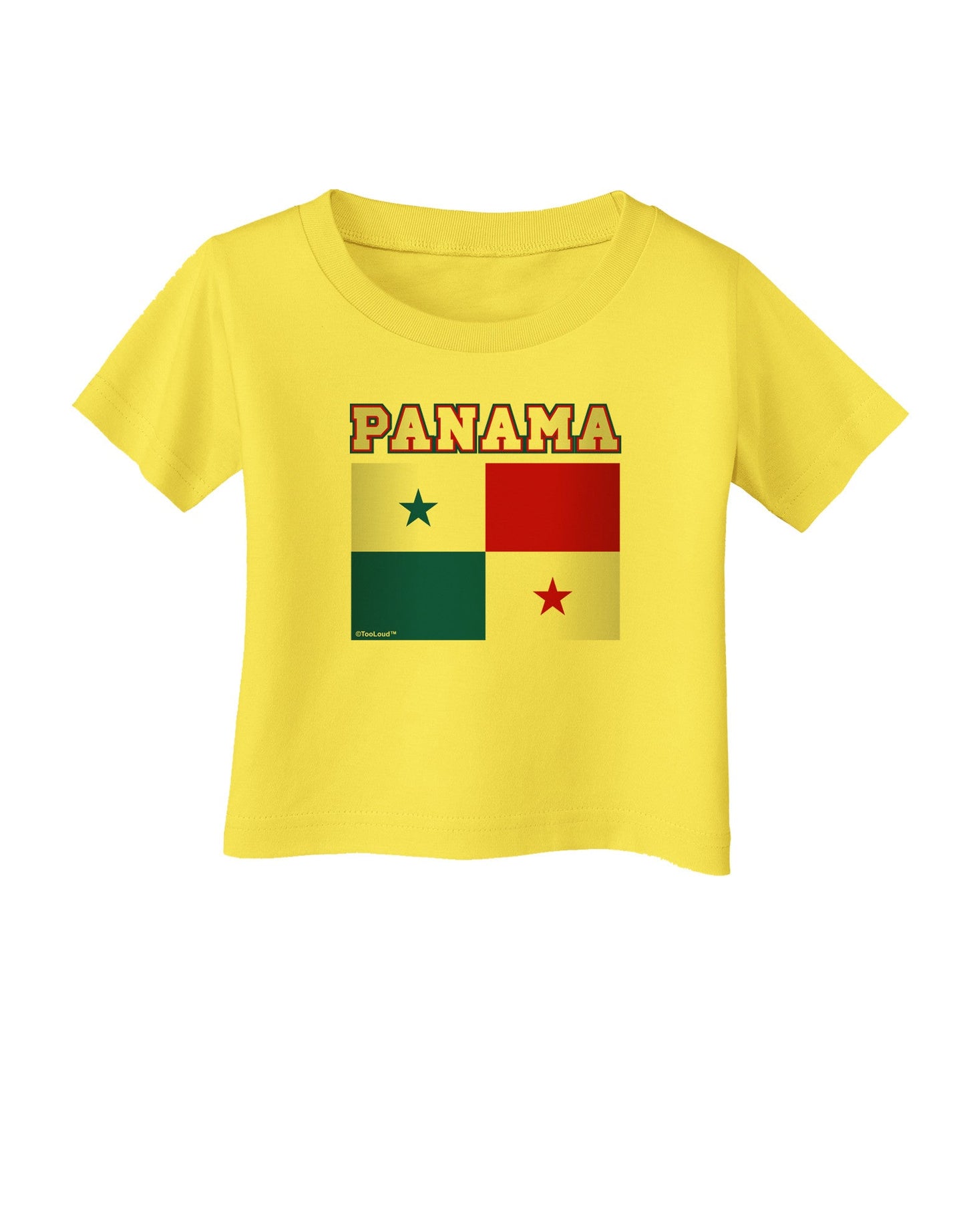 Panama Flag Infant T-Shirt-Infant T-Shirt-TooLoud-Yellow-06-Months-Davson Sales