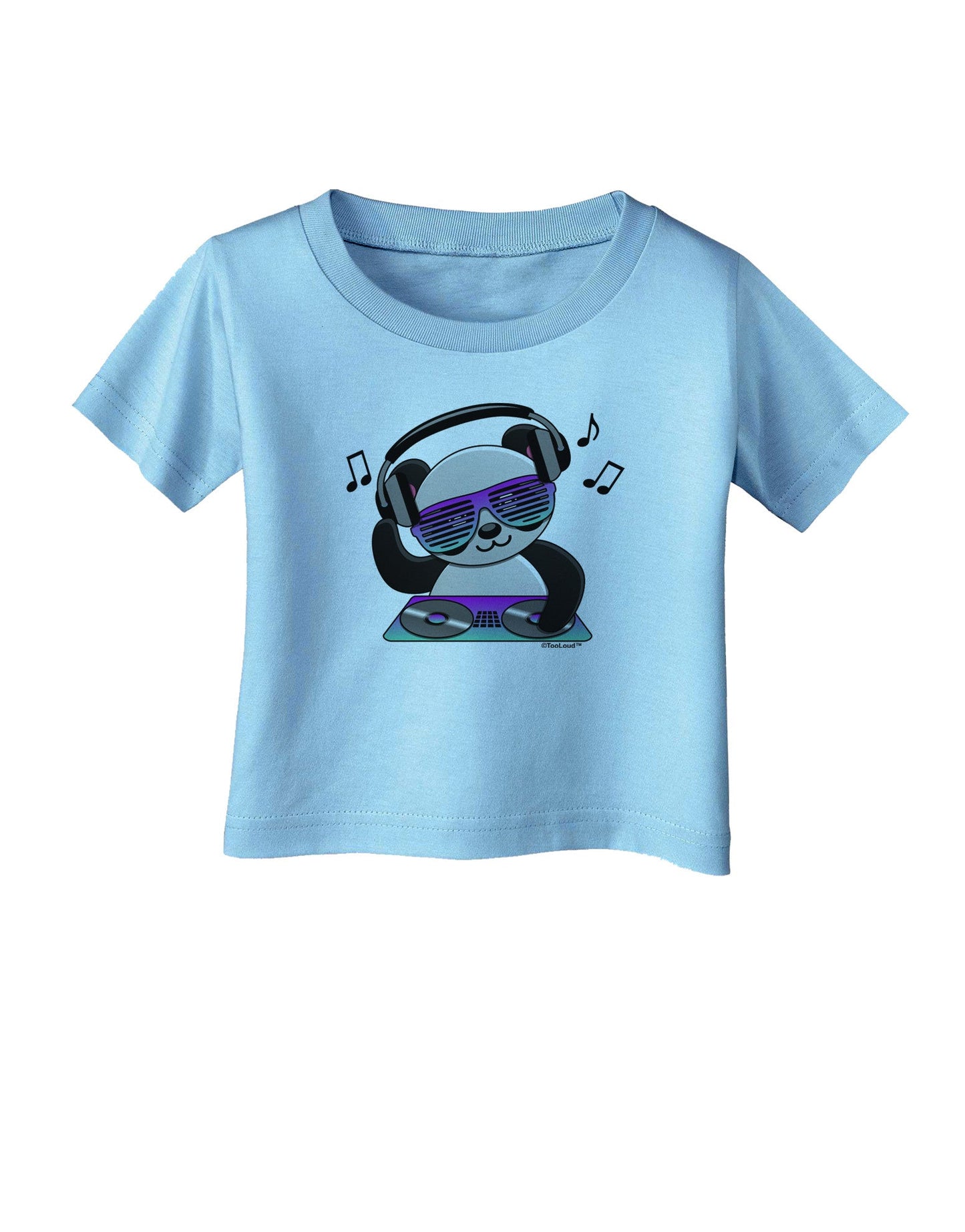 Panda DJ Infant T-Shirt-Infant T-Shirt-TooLoud-Aquatic-Blue-06-Months-Davson Sales
