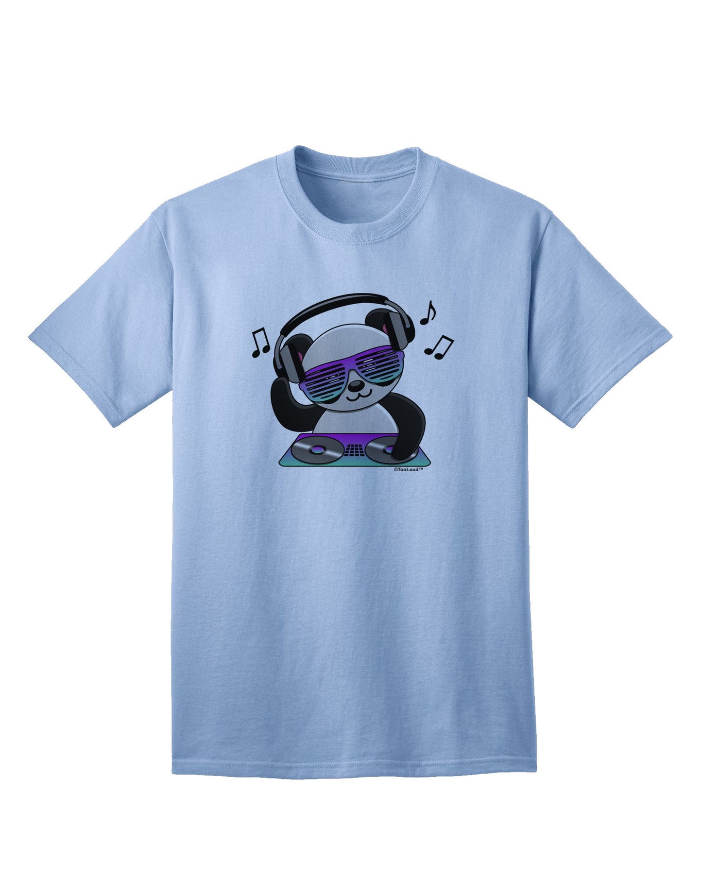 Panda DJ - Premium Adult T-Shirt for Music Enthusiasts-Mens T-shirts-TooLoud-Light-Blue-Small-Davson Sales