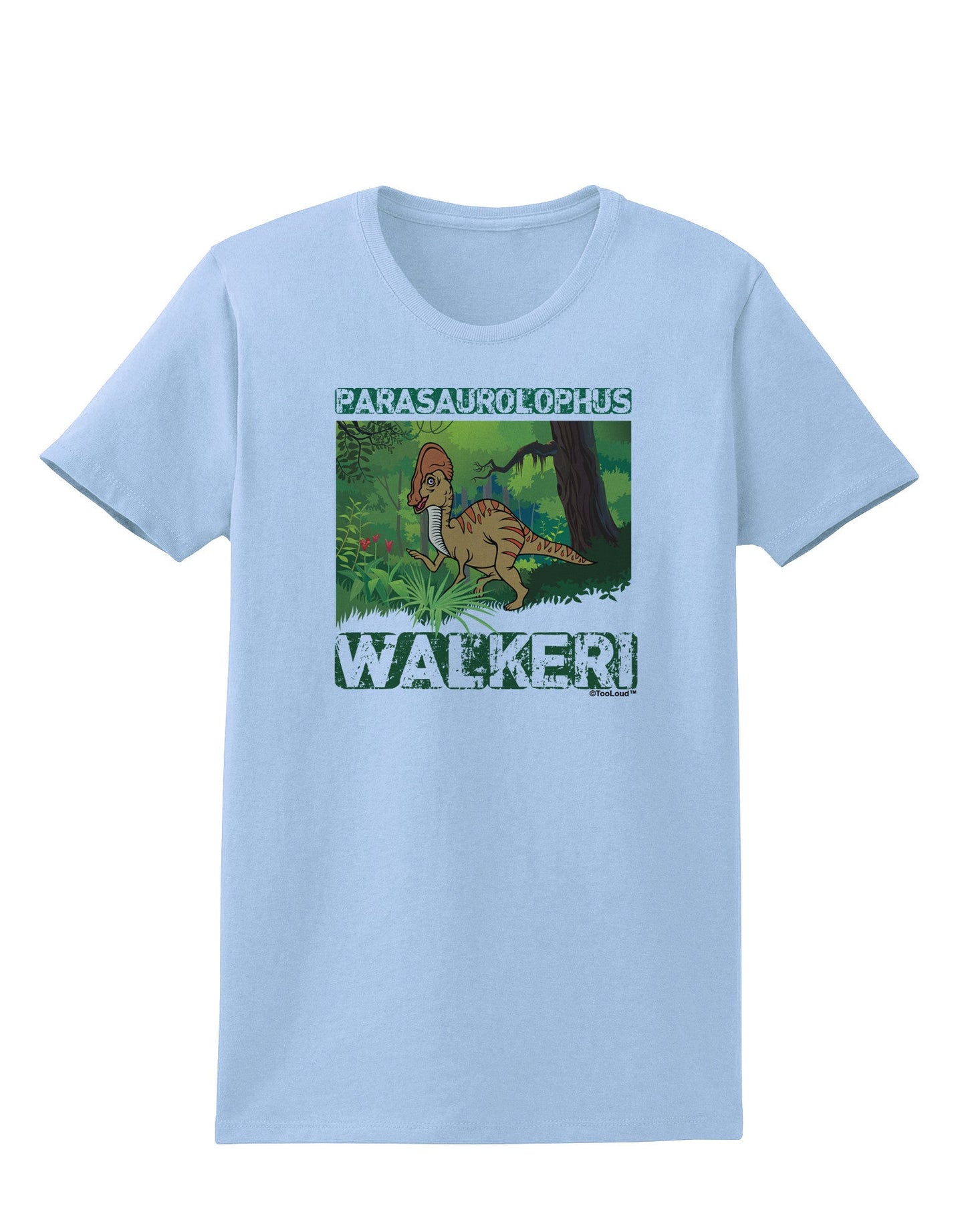 Parasaurolophus Walkeri - With Name Womens T-Shirt-Womens T-Shirt-TooLoud-Light-Blue-X-Small-Davson Sales