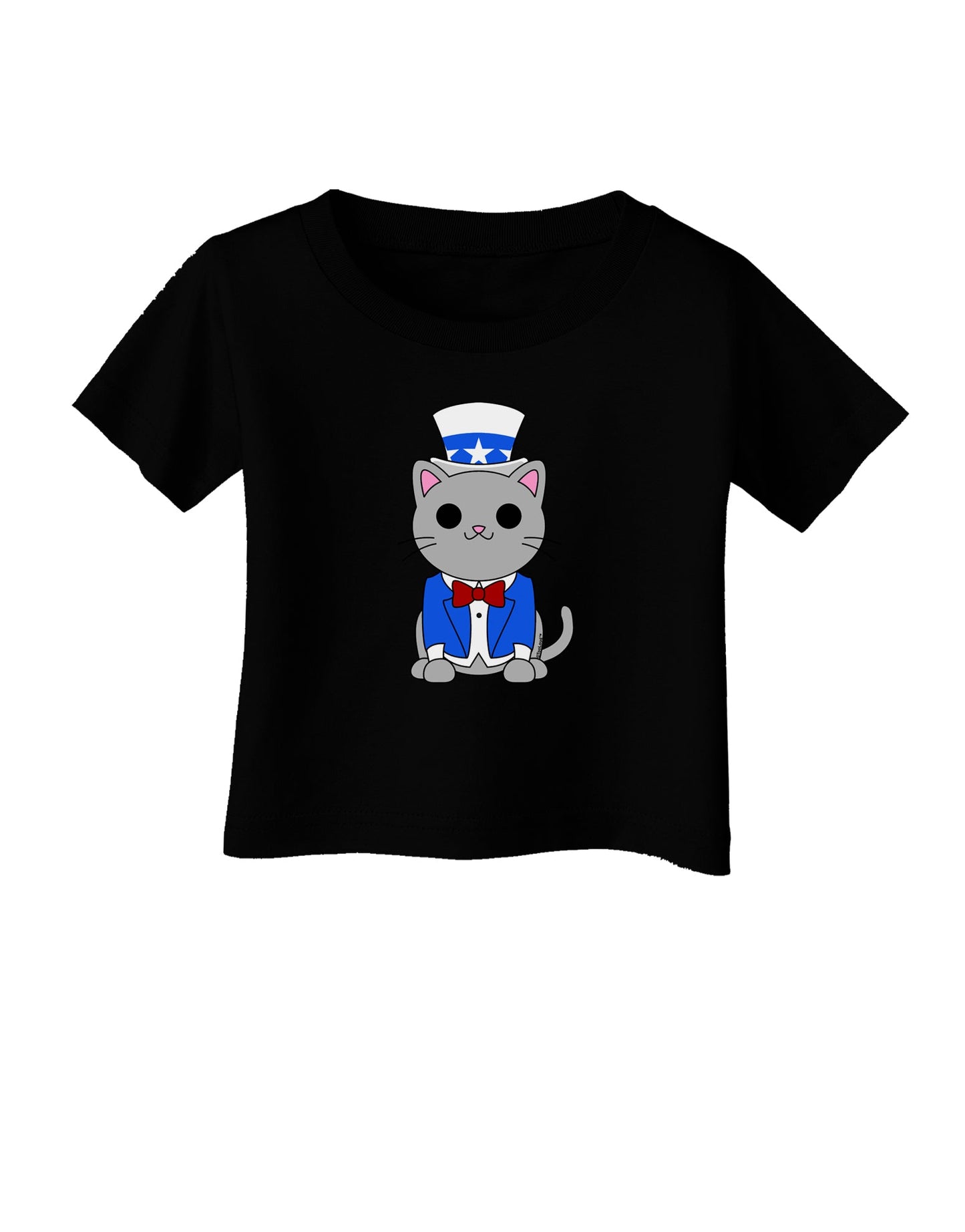 Patriotic Cat Infant T-Shirt Dark by TooLoud-Infant T-Shirt-TooLoud-Black-06-Months-Davson Sales