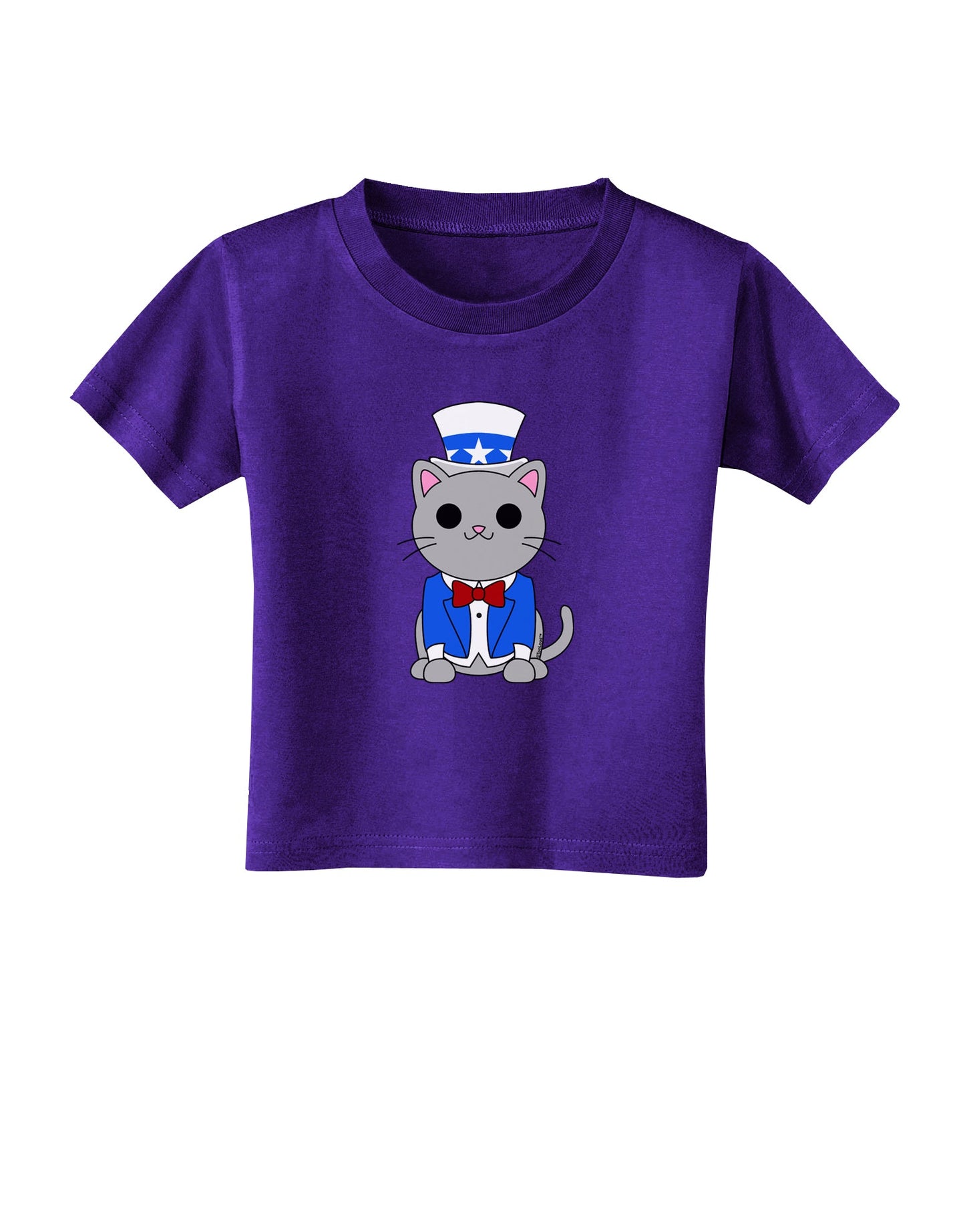 Patriotic Cat Toddler T-Shirt Dark by TooLoud-Toddler T-Shirt-TooLoud-Purple-2T-Davson Sales