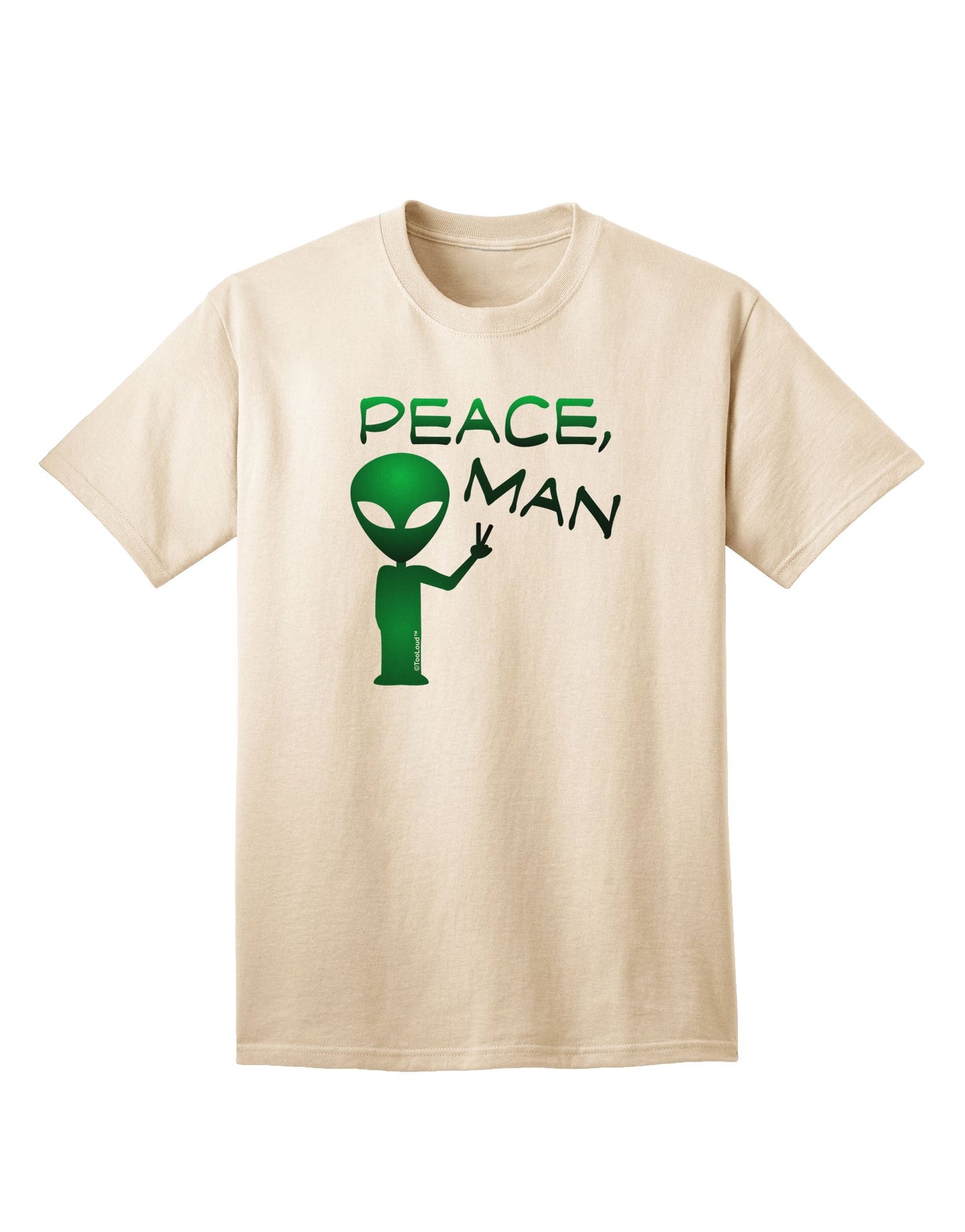 Peace Man Alien Adult T-Shirt-unisex t-shirt-TooLoud-Natural-Small-Davson Sales
