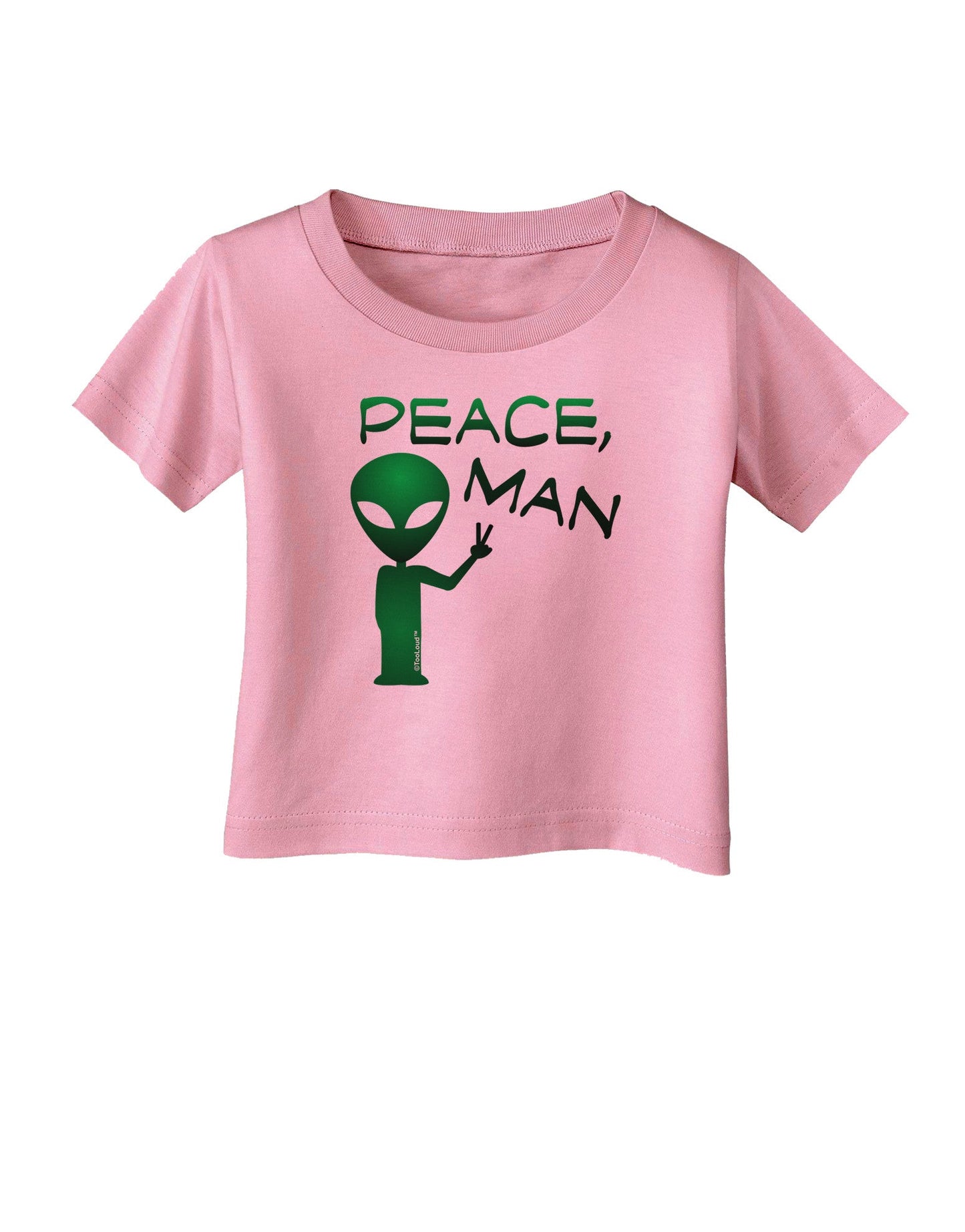 Peace Man Alien Infant T-Shirt-Infant T-Shirt-TooLoud-Candy-Pink-06-Months-Davson Sales