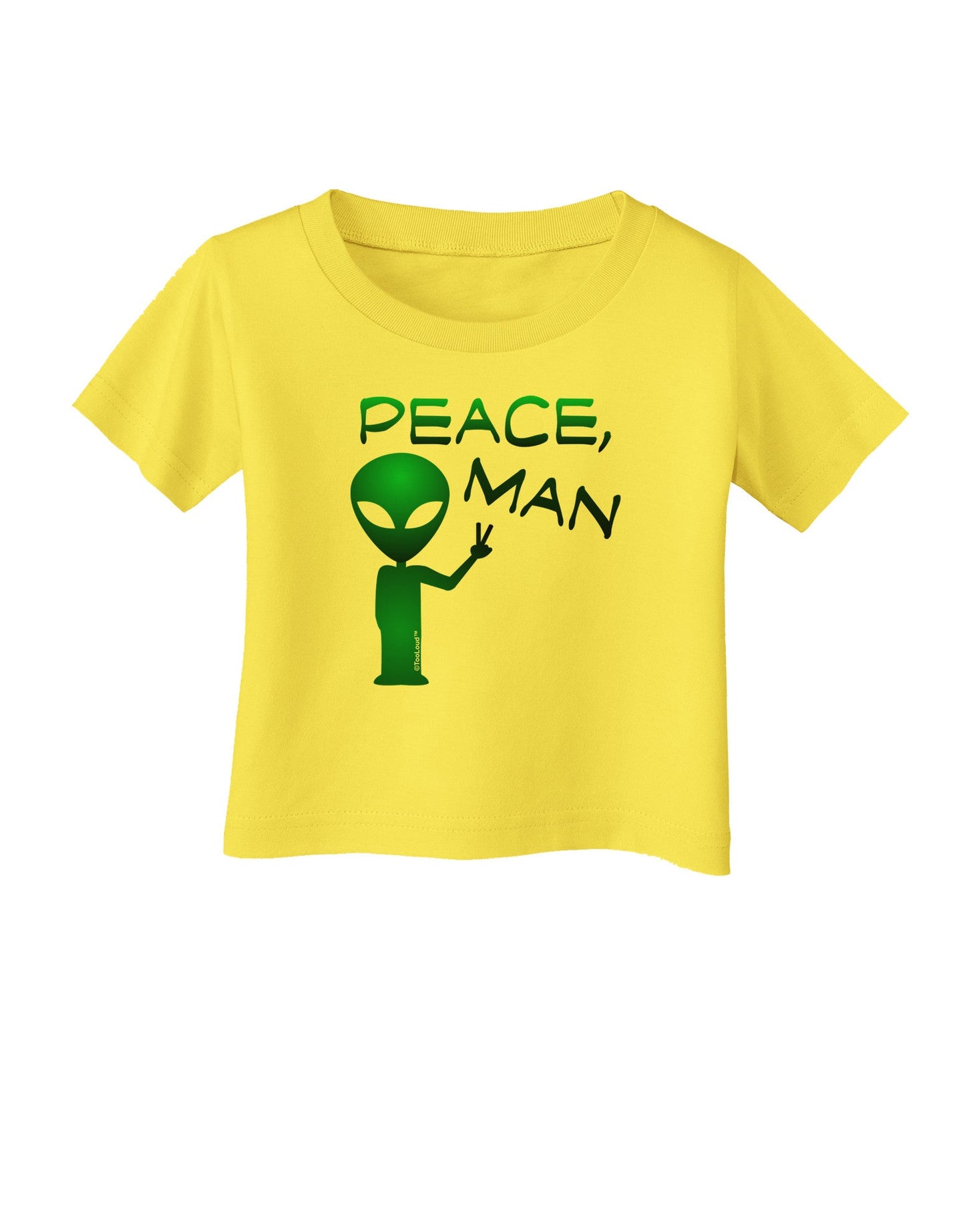 Peace Man Alien Infant T-Shirt-Infant T-Shirt-TooLoud-Yellow-06-Months-Davson Sales