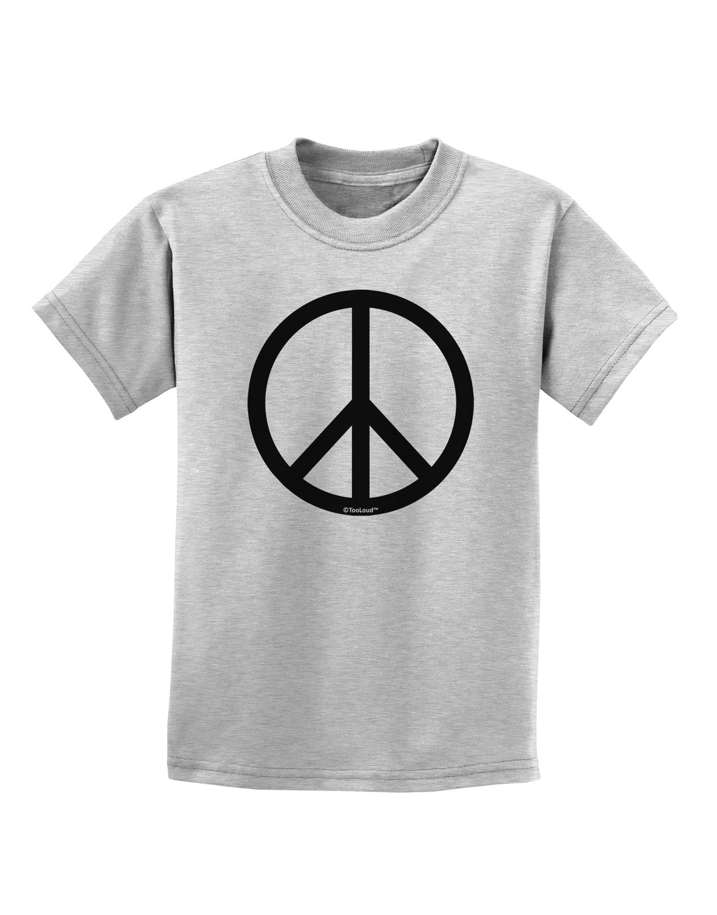 Peace Sign Symbol Childrens T-Shirt-Childrens T-Shirt-TooLoud-AshGray-X-Small-Davson Sales