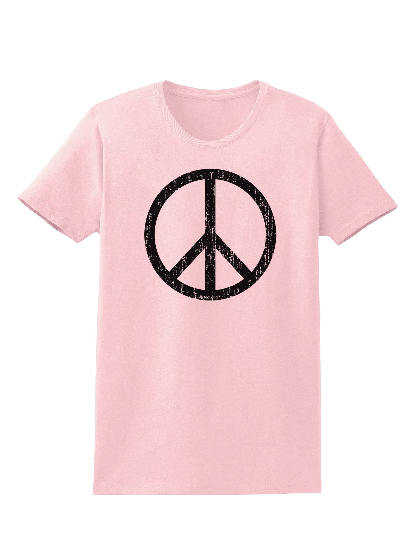 Peace Sign Symbol - Distressed Womens T-Shirt-Womens T-Shirt-TooLoud-PalePink-X-Small-Davson Sales