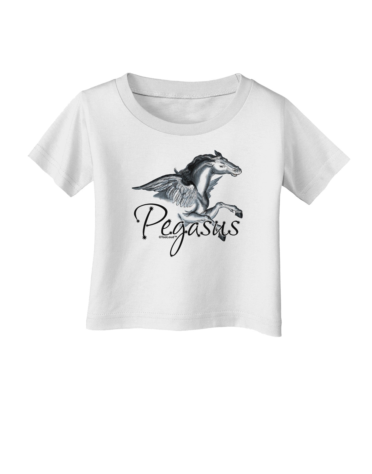Pegasus Color Illustration Infant T-Shirt-Infant T-Shirt-TooLoud-White-06-Months-Davson Sales