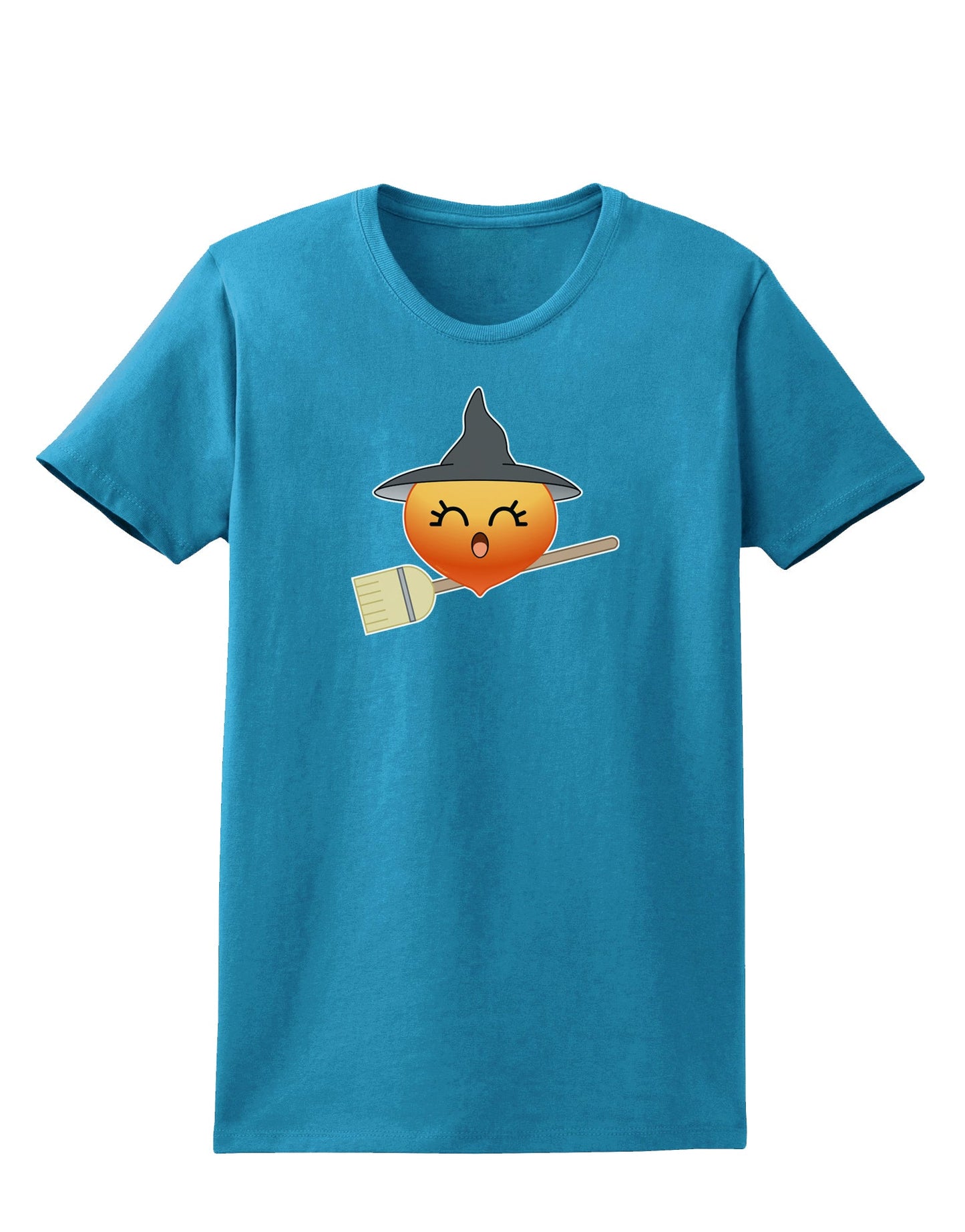 Penelope Peach Witch - Cute Fruit Womens Dark T-Shirt-Womens T-Shirt-TooLoud-Turquoise-X-Small-Davson Sales