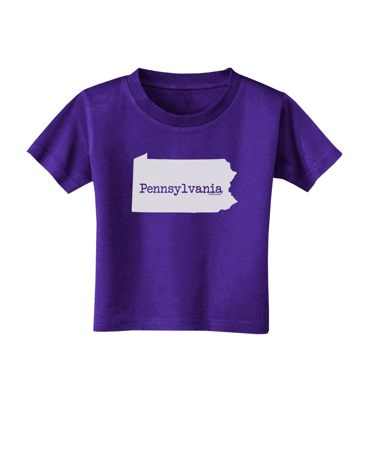 Pennsylvania - United States Shape Toddler T-Shirt Dark by TooLoud-Toddler T-Shirt-TooLoud-Purple-2T-Davson Sales