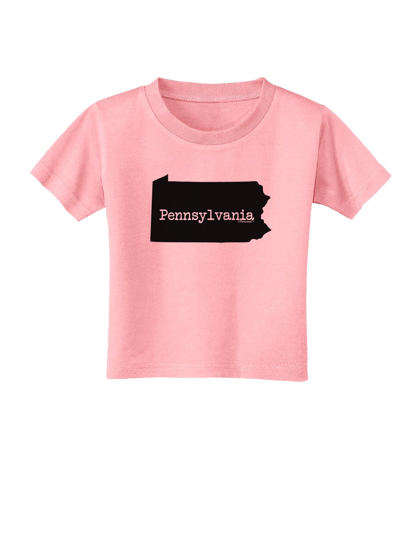 Pennsylvania - United States Shape Toddler T-Shirt by TooLoud-Toddler T-Shirt-TooLoud-Candy-Pink-2T-Davson Sales