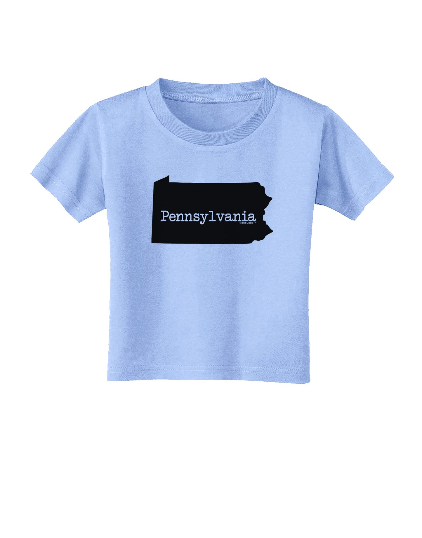 Pennsylvania - United States Shape Toddler T-Shirt by TooLoud-Toddler T-Shirt-TooLoud-Aquatic-Blue-2T-Davson Sales