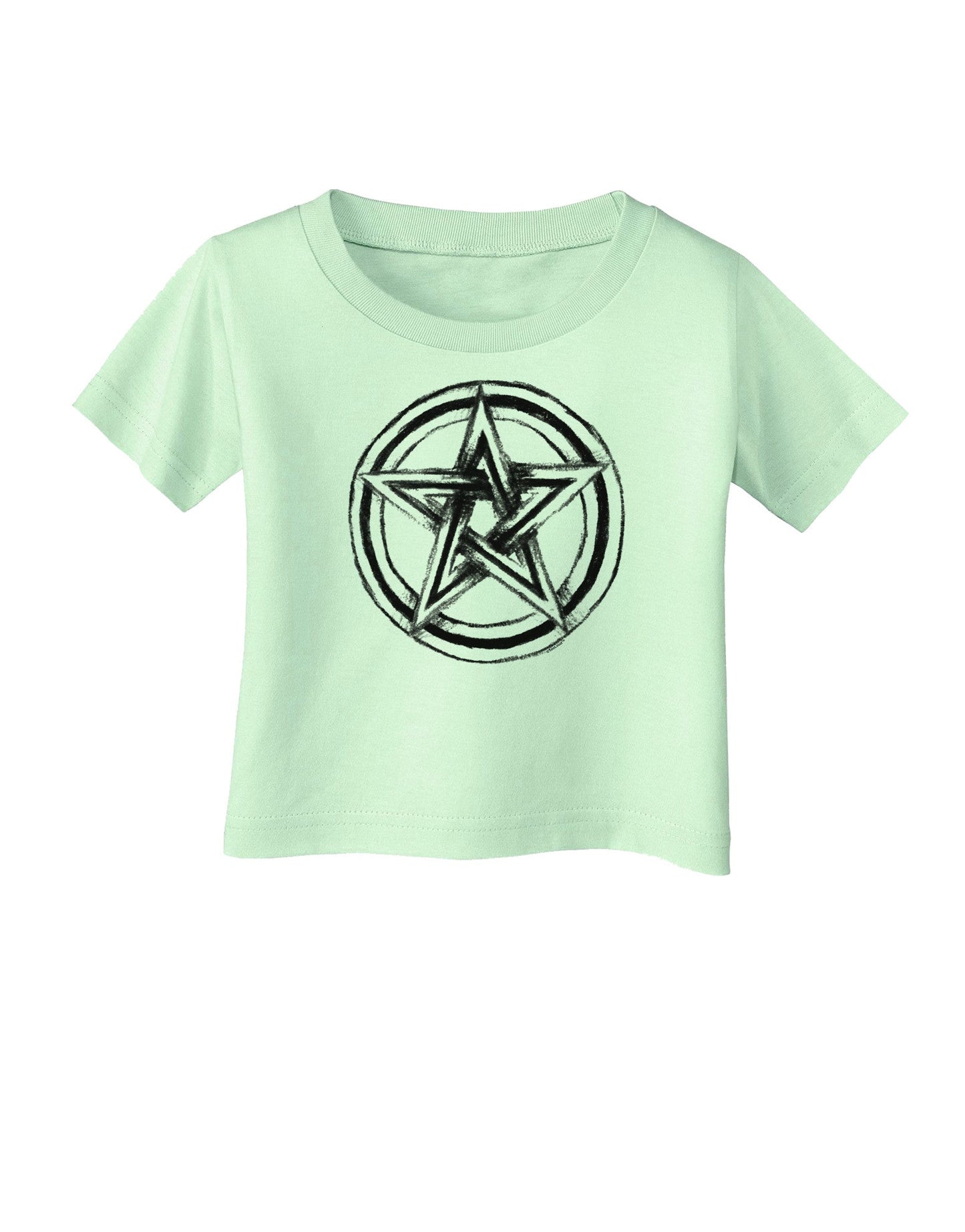 Pentacle Magick Witchcraft Star Infant T-Shirt-Infant T-Shirt-TooLoud-Light-Green-06-Months-Davson Sales