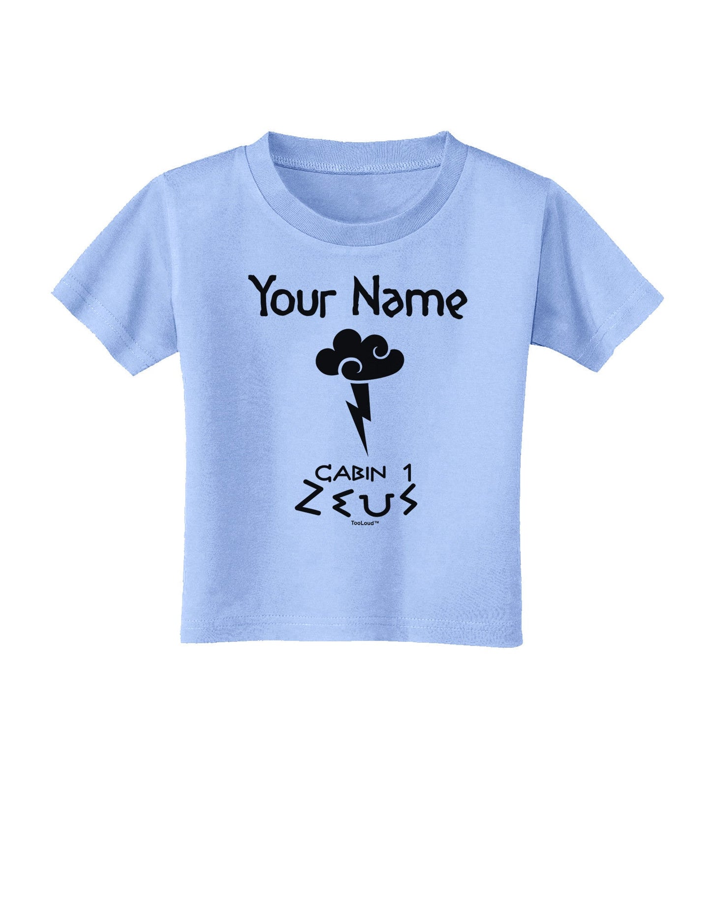 Personalized Cabin 1 Zeus Toddler T-Shirt-Toddler T-Shirt-TooLoud-Aquatic-Blue-2T-Davson Sales