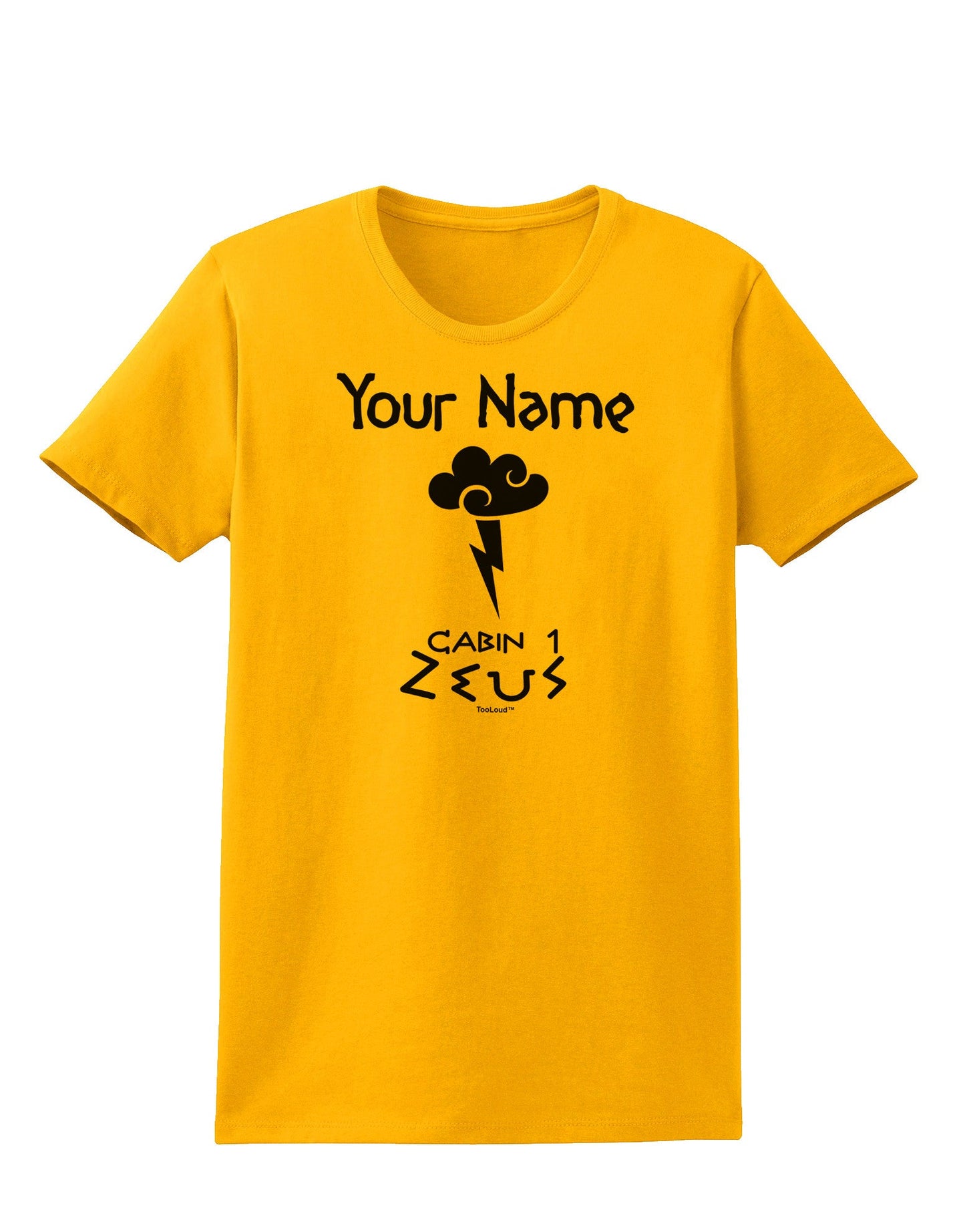 Personalized Cabin 1 Zeus Womens T-Shirt-Womens T-Shirt-TooLoud-Gold-X-Small-Davson Sales