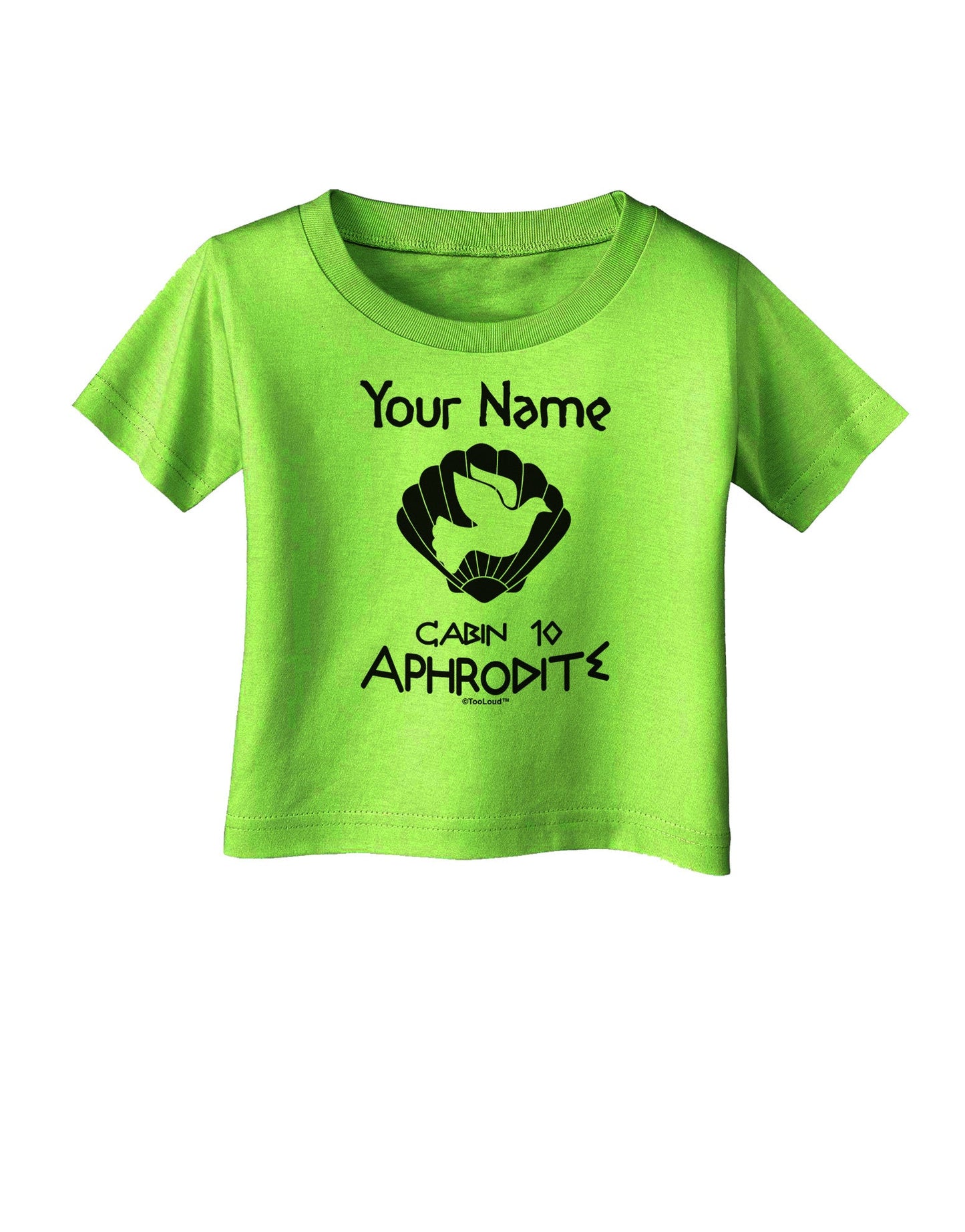 Personalized Cabin 10 Aphrodite Infant T-Shirt-Infant T-Shirt-TooLoud-Lime-Green-06-Months-Davson Sales