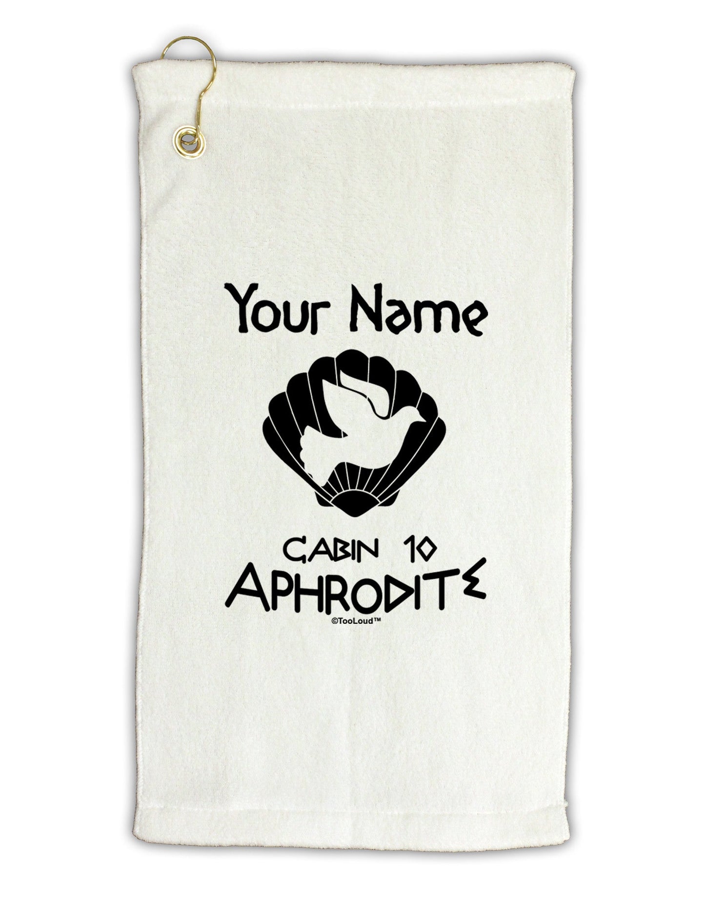 Personalized Cabin 10 Aphrodite Micro Terry Gromet Golf Towel 11"x19-Golf Towel-TooLoud-White-Davson Sales