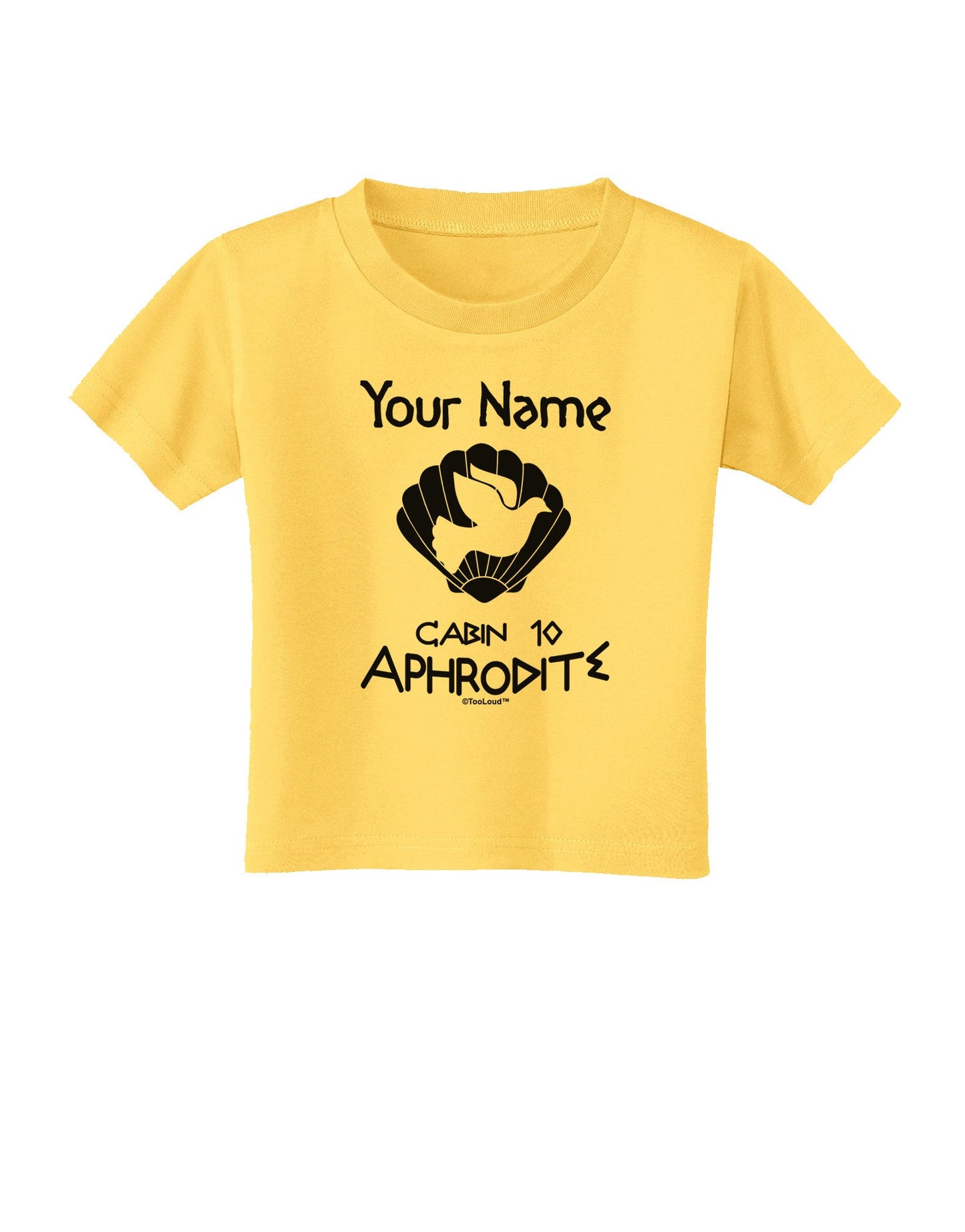 Personalized Cabin 10 Aphrodite Toddler T-Shirt-Toddler T-Shirt-TooLoud-Yellow-2T-Davson Sales