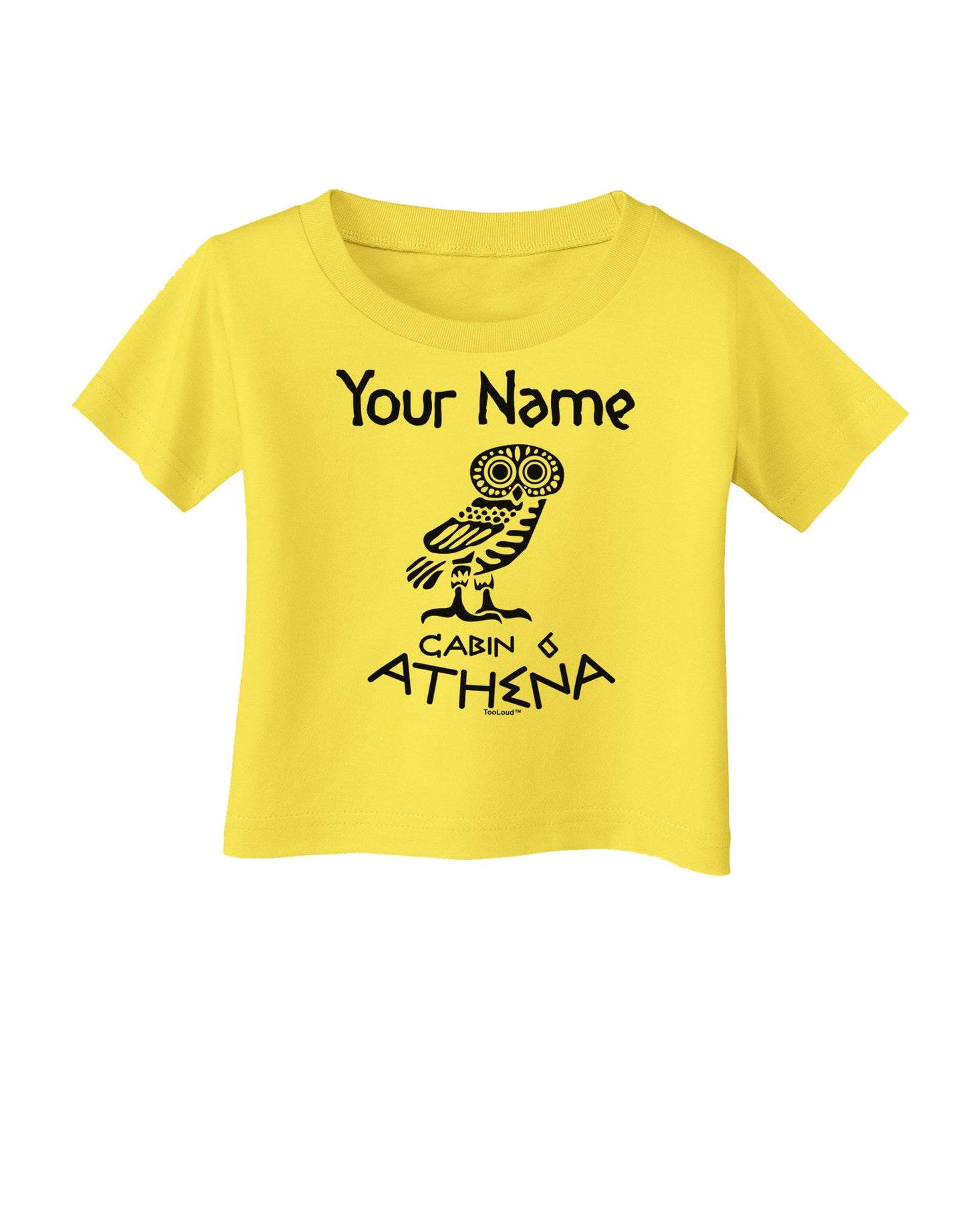 Personalized Cabin 6 Athena Infant T-Shirt-Infant T-Shirt-TooLoud-Yellow-06-Months-Davson Sales