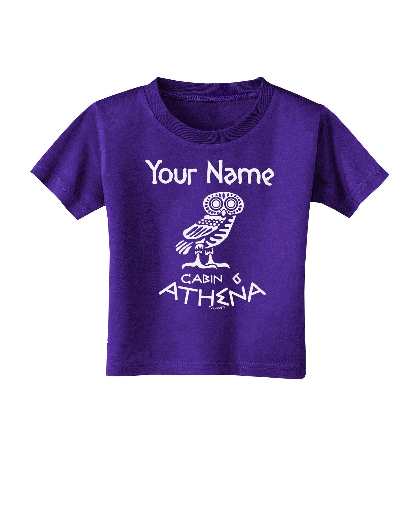 Personalized Cabin 6 Athena Toddler T-Shirt Dark by-Toddler T-Shirt-TooLoud-Purple-2T-Davson Sales