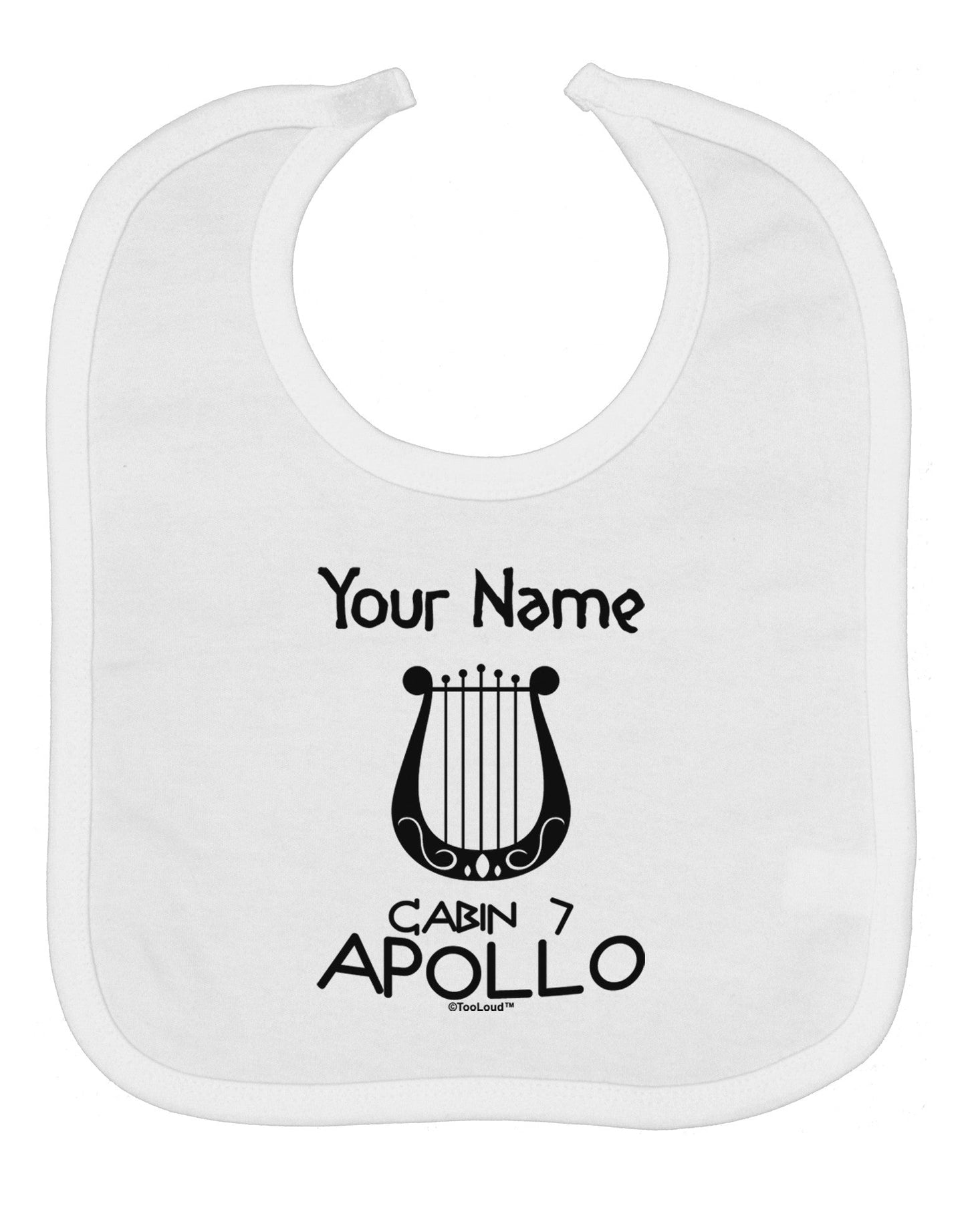 Personalized Cabin 7 Apollo Baby Bib