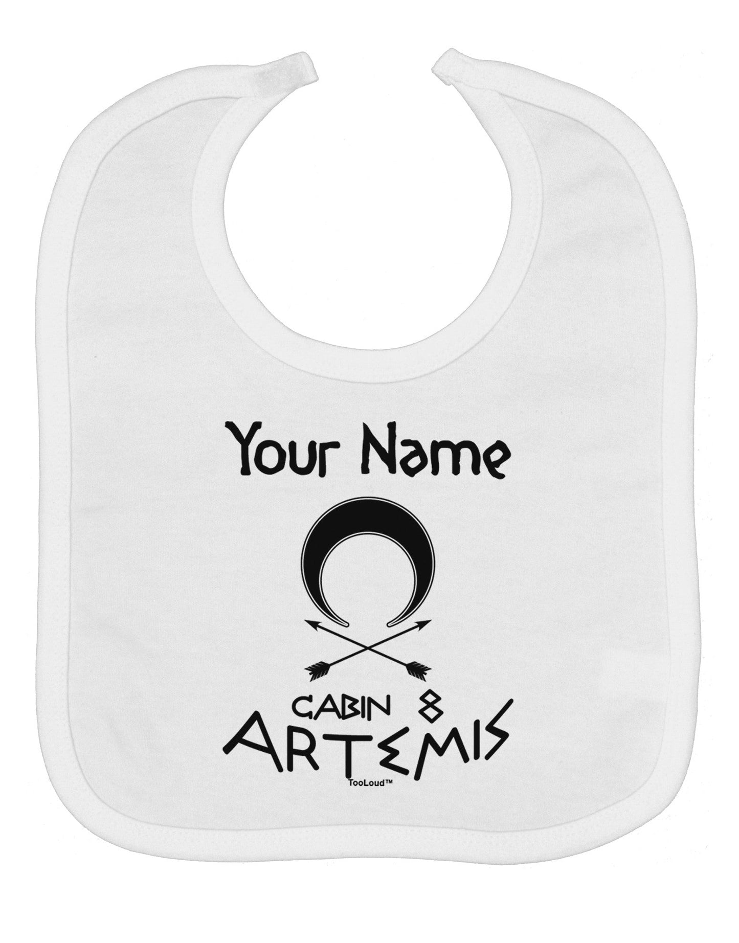 Personalized Cabin 8 Artemis Baby Bib