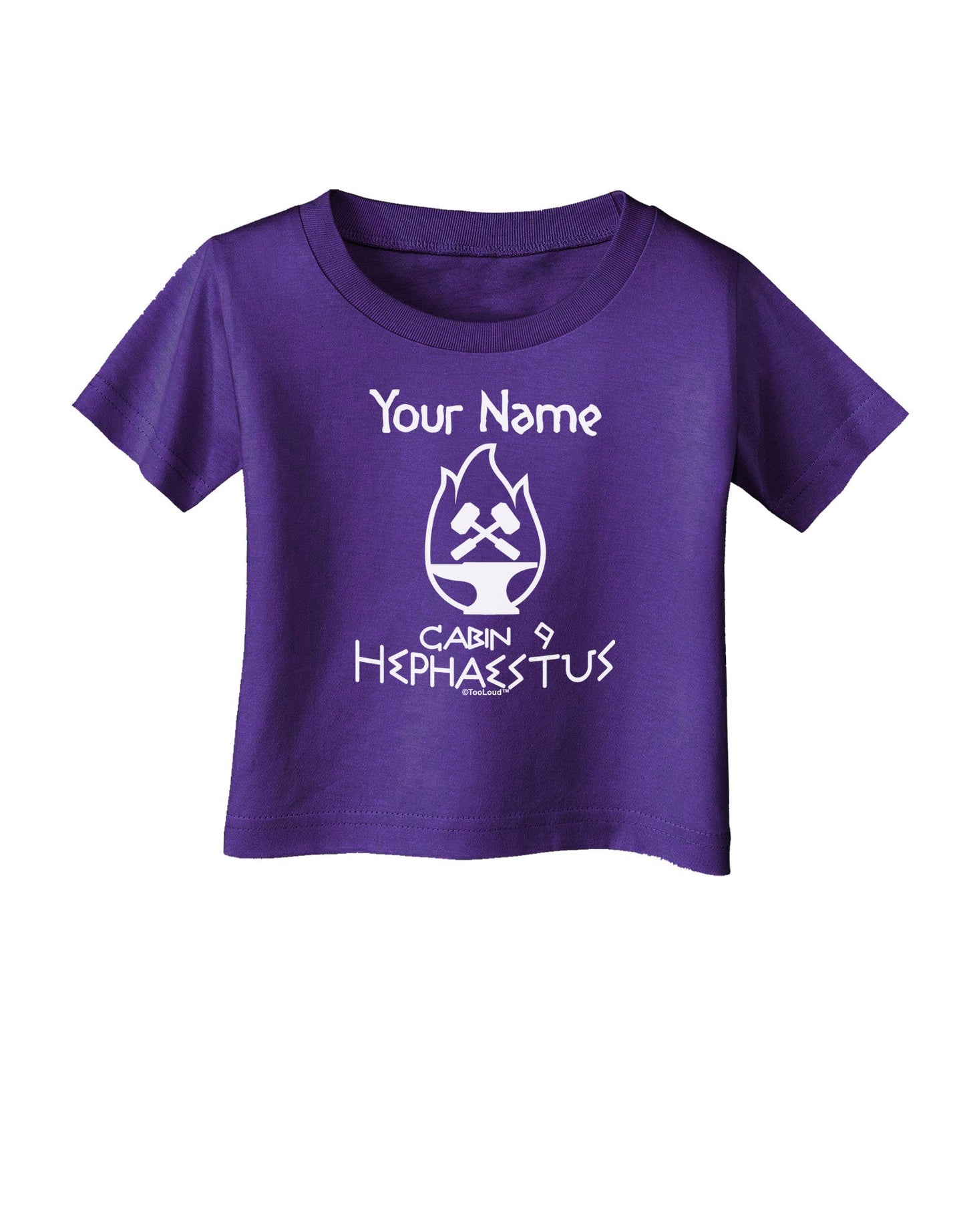 Personalized Cabin 9 Hephaestus Infant T-Shirt Dark-Infant T-Shirt-TooLoud-Purple-06-Months-Davson Sales