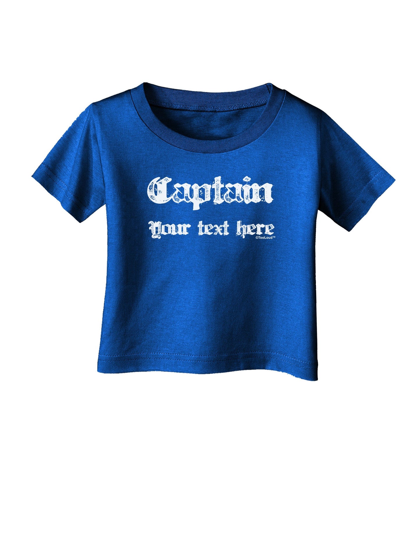 Personalized Captain Infant T-Shirt Dark-Infant T-Shirt-TooLoud-Royal-Blue-06-Months-Davson Sales