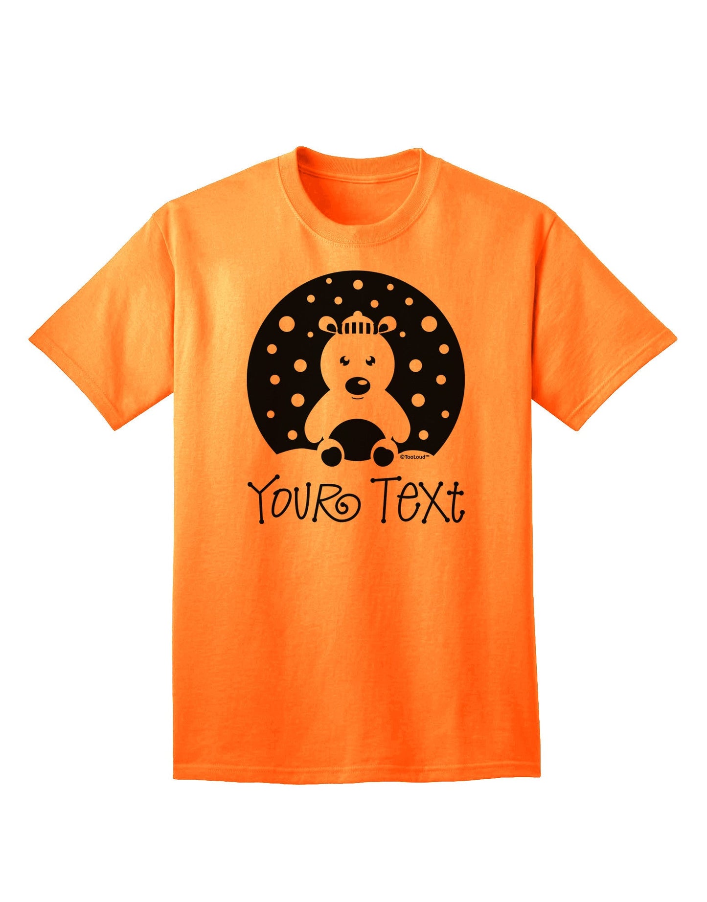 Personalized Matching Polar Bear Family Design - Your Text Adult T-Shirt-Mens T-Shirt-TooLoud-Neon-Orange-Small-Davson Sales