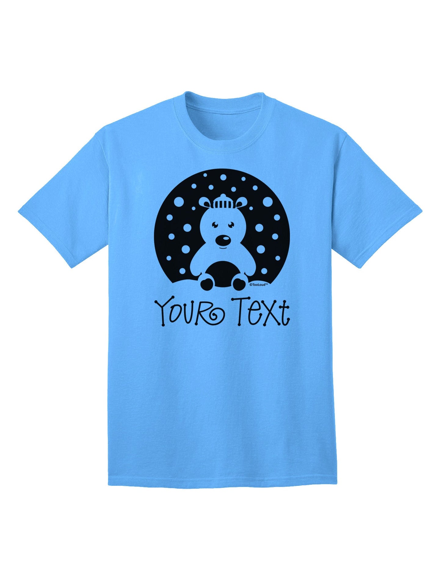 Personalized Matching Polar Bear Family Design - Your Text Adult T-Shirt-Mens T-Shirt-TooLoud-Aquatic-Blue-Small-Davson Sales