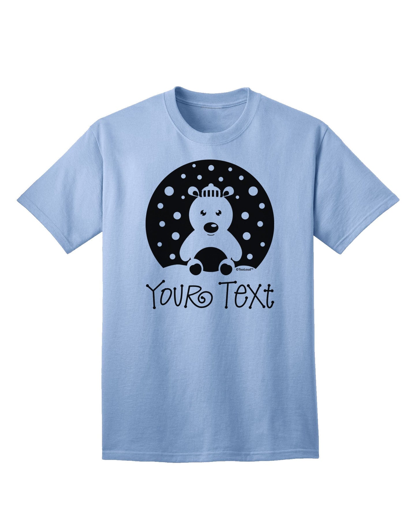 Personalized Matching Polar Bear Family Design - Your Text Adult T-Shirt-Mens T-Shirt-TooLoud-Light-Blue-Small-Davson Sales