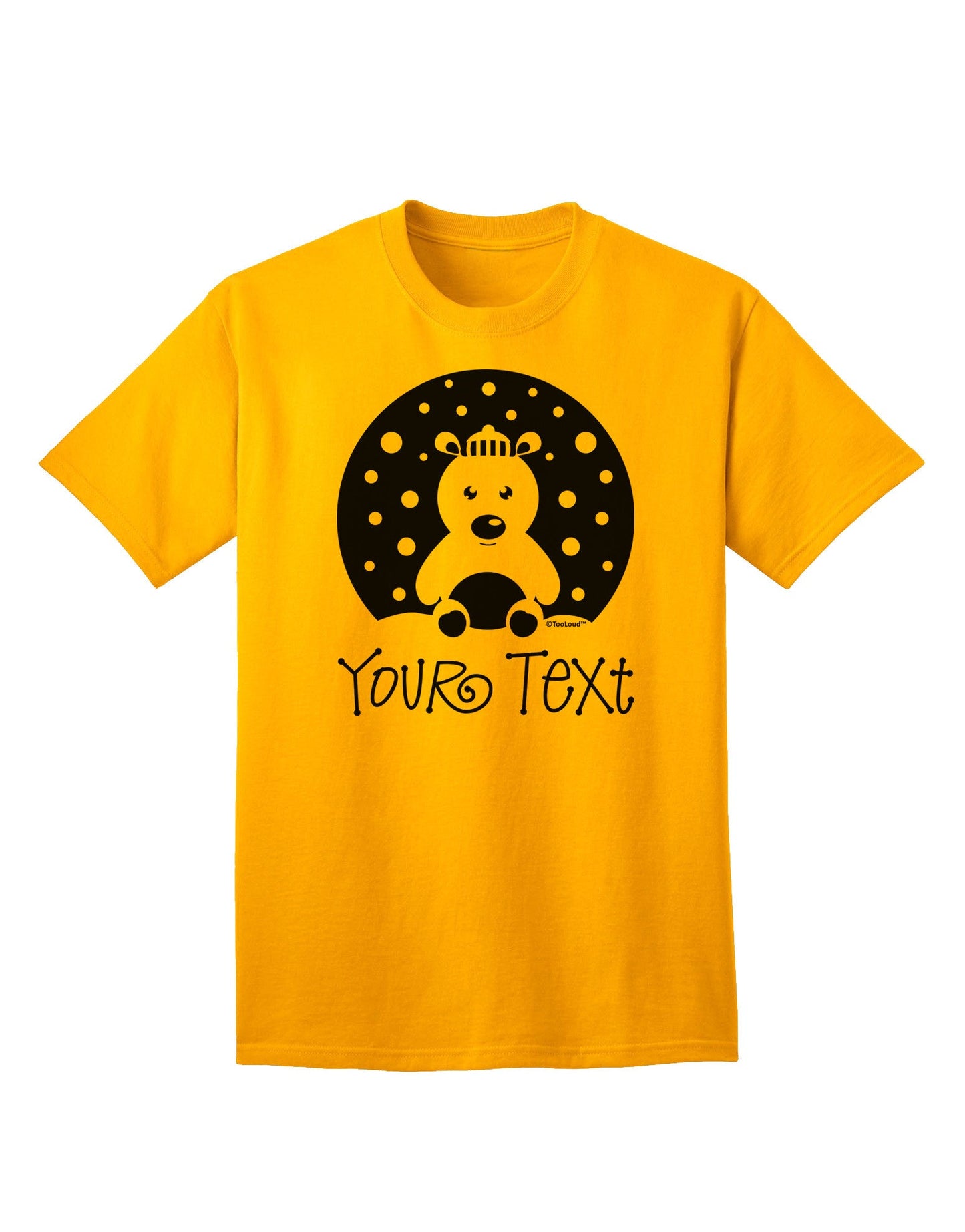 Personalized Matching Polar Bear Family Design - Your Text Adult T-Shirt-Mens T-Shirt-TooLoud-Gold-Small-Davson Sales
