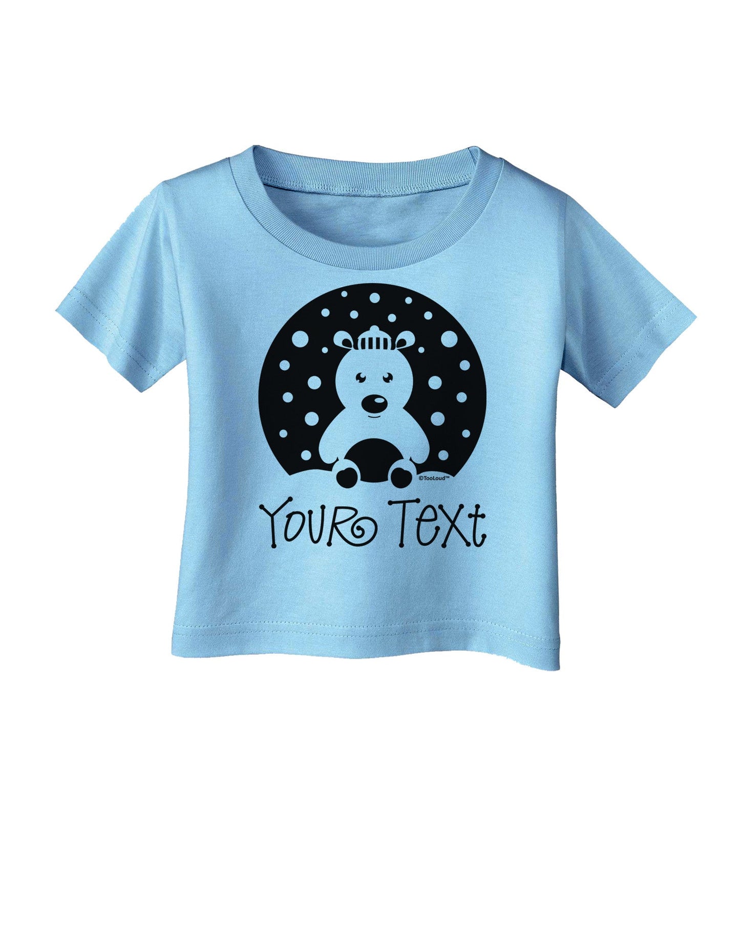 Personalized Matching Polar Bear Family Design - Your Text Infant T-Shirt-Infant T-Shirt-TooLoud-Aquatic-Blue-06-Months-Davson Sales
