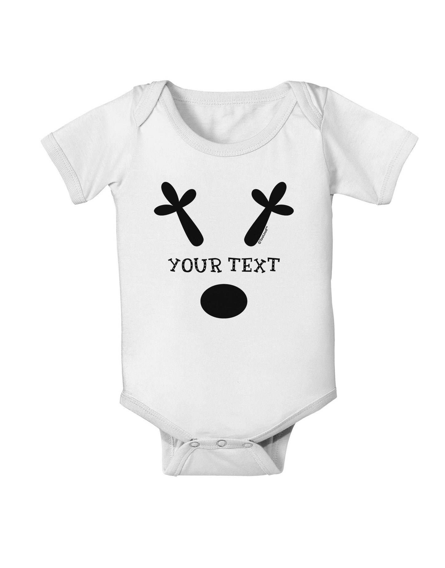Personalized Matching Reindeer Family Design - Your Text Baby Romper Bodysuit-Baby Romper-TooLoud-White-06-Months-Davson Sales