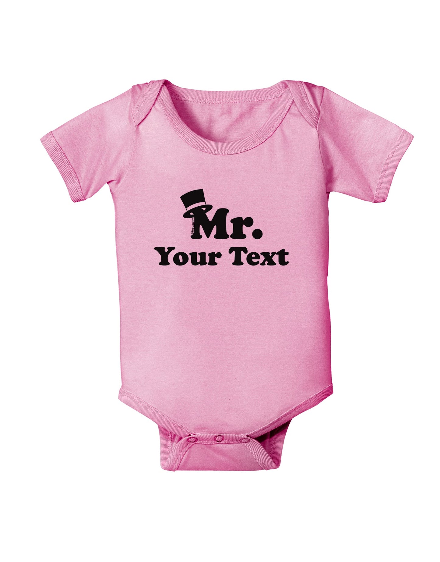 Personalized Mr Classy Baby Romper Bodysuit by TooLoud-Baby Romper-TooLoud-Light-Pink-06-Months-Davson Sales