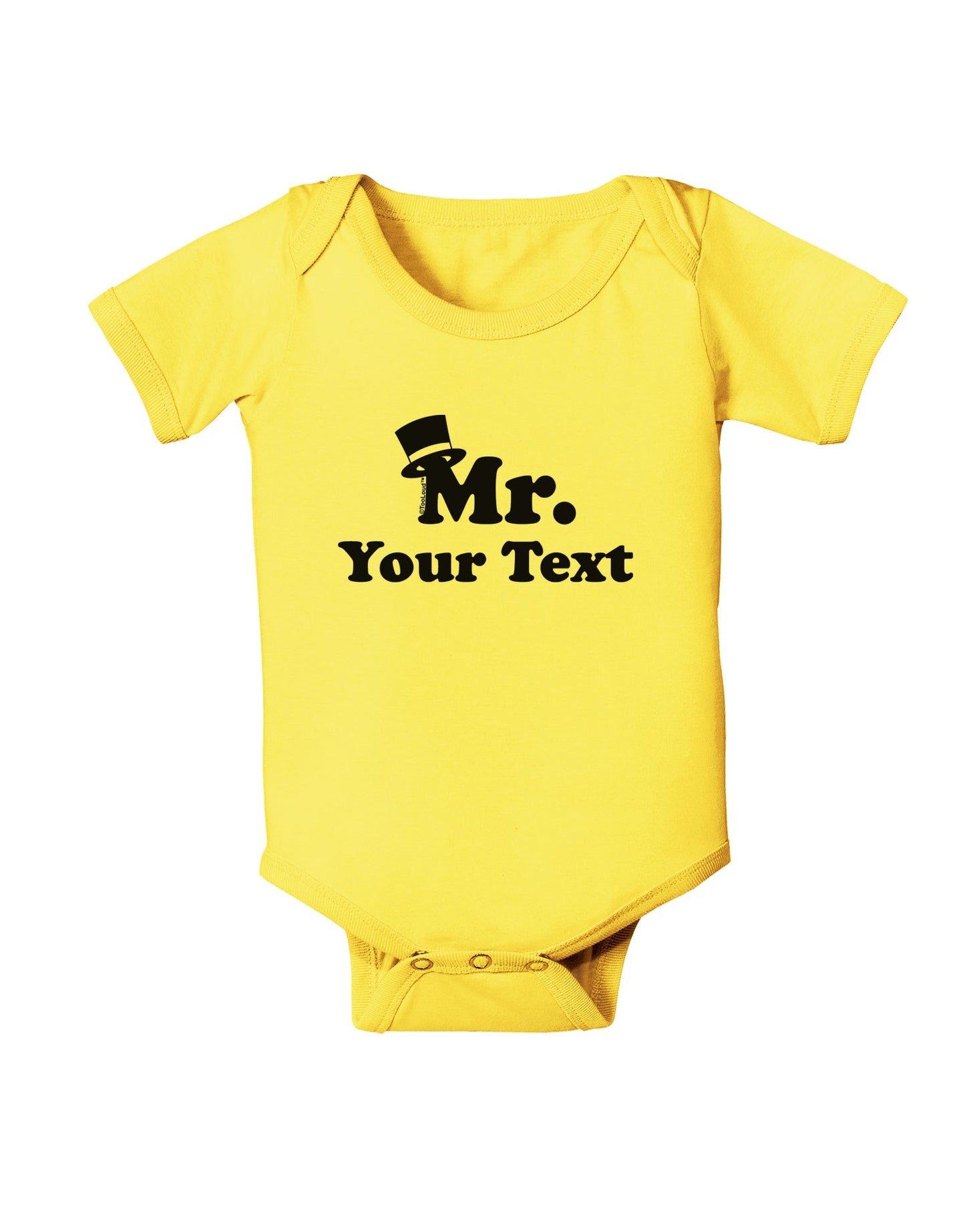 Personalized Mr Classy Baby Romper Bodysuit by TooLoud-Baby Romper-TooLoud-Yellow-06-Months-Davson Sales