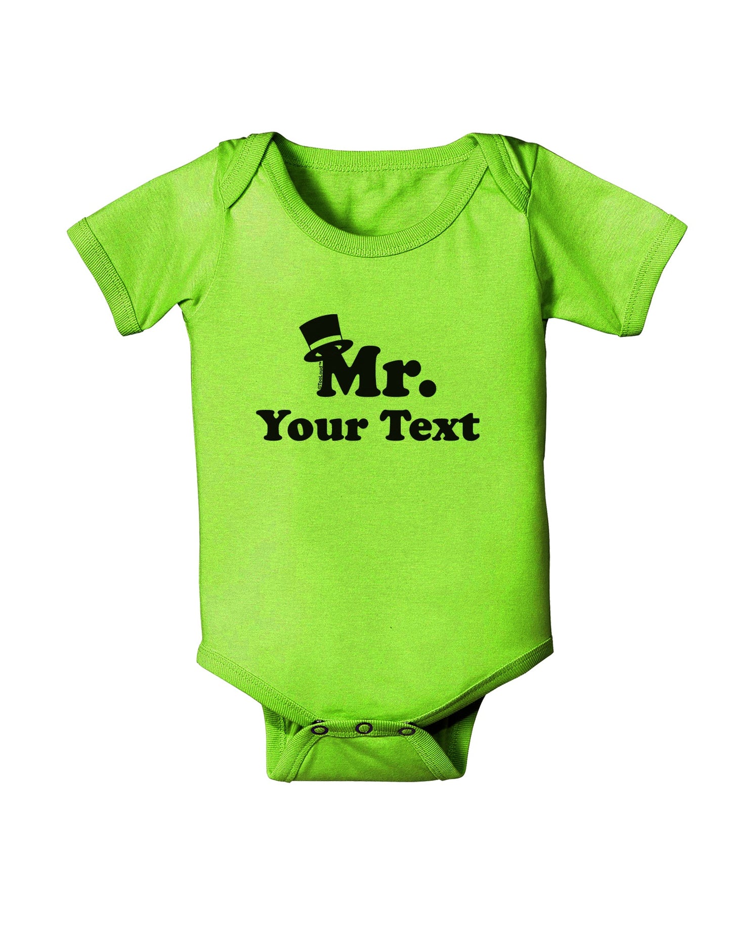 Personalized Mr Classy Baby Romper Bodysuit by TooLoud-Baby Romper-TooLoud-Lime-Green-06-Months-Davson Sales