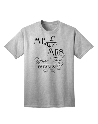 Personalized Mr and Mrs -Name- Established -Date- Design Adult T-Shirt-Mens T-Shirt-TooLoud-AshGray-Small-Davson Sales