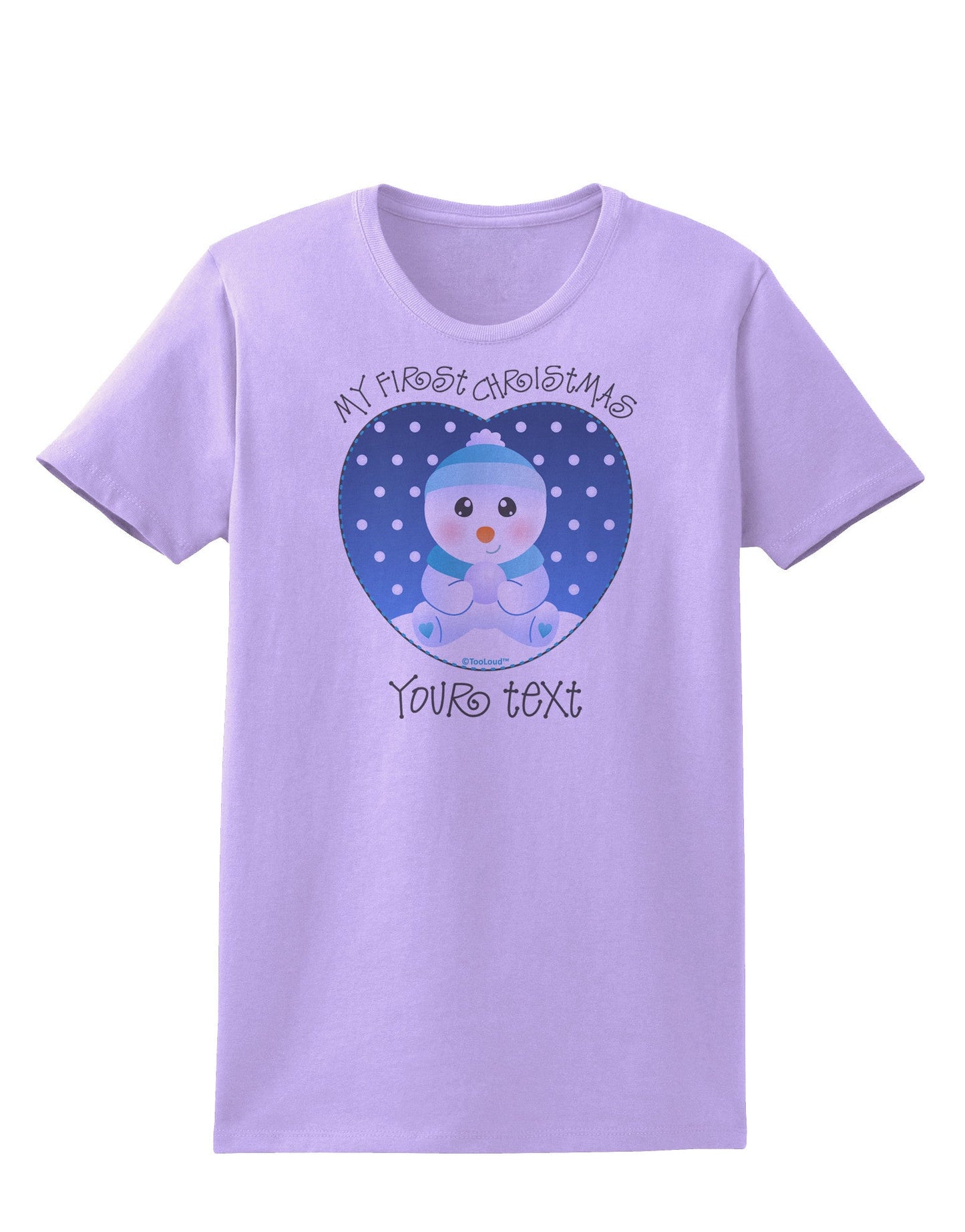 Personalized My First Christmas Snowbaby Blue Womens T-Shirt-Womens T-Shirt-TooLoud-Lavender-X-Small-Davson Sales