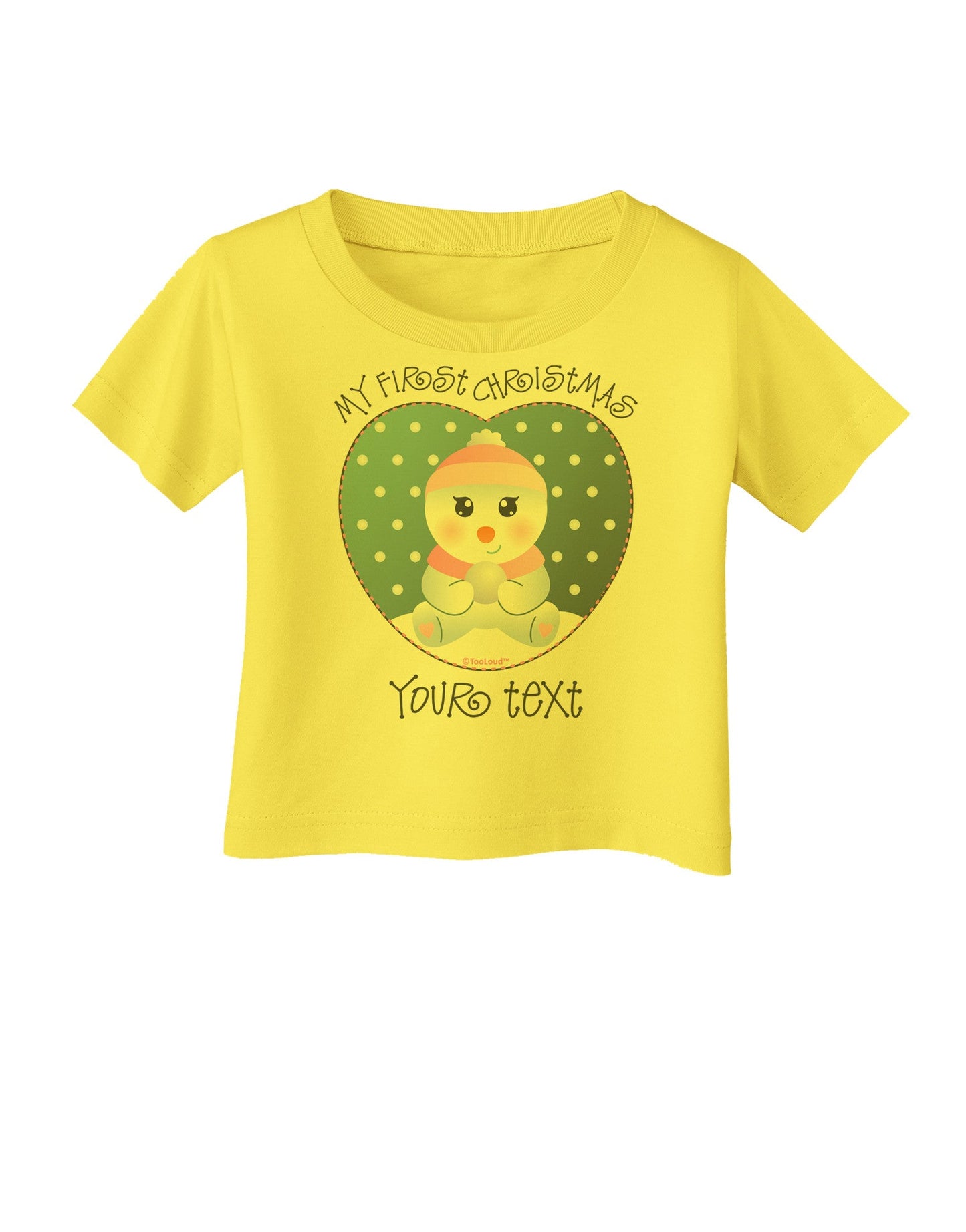 Personalized My First Christmas Snowbaby Girl Infant T-Shirt-Infant T-Shirt-TooLoud-Yellow-06-Months-Davson Sales