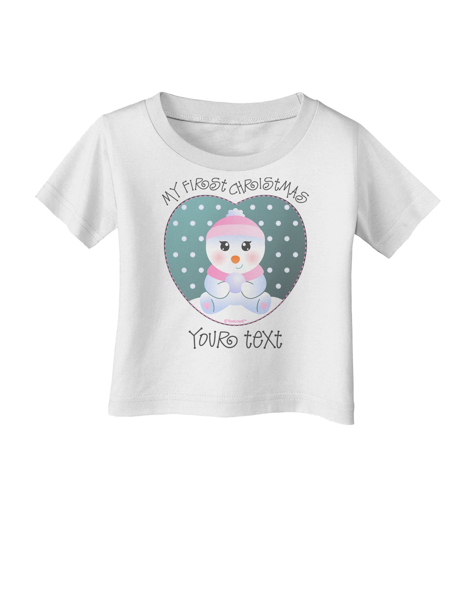 Personalized My First Christmas Snowbaby Girl Infant T-Shirt-Infant T-Shirt-TooLoud-White-06-Months-Davson Sales