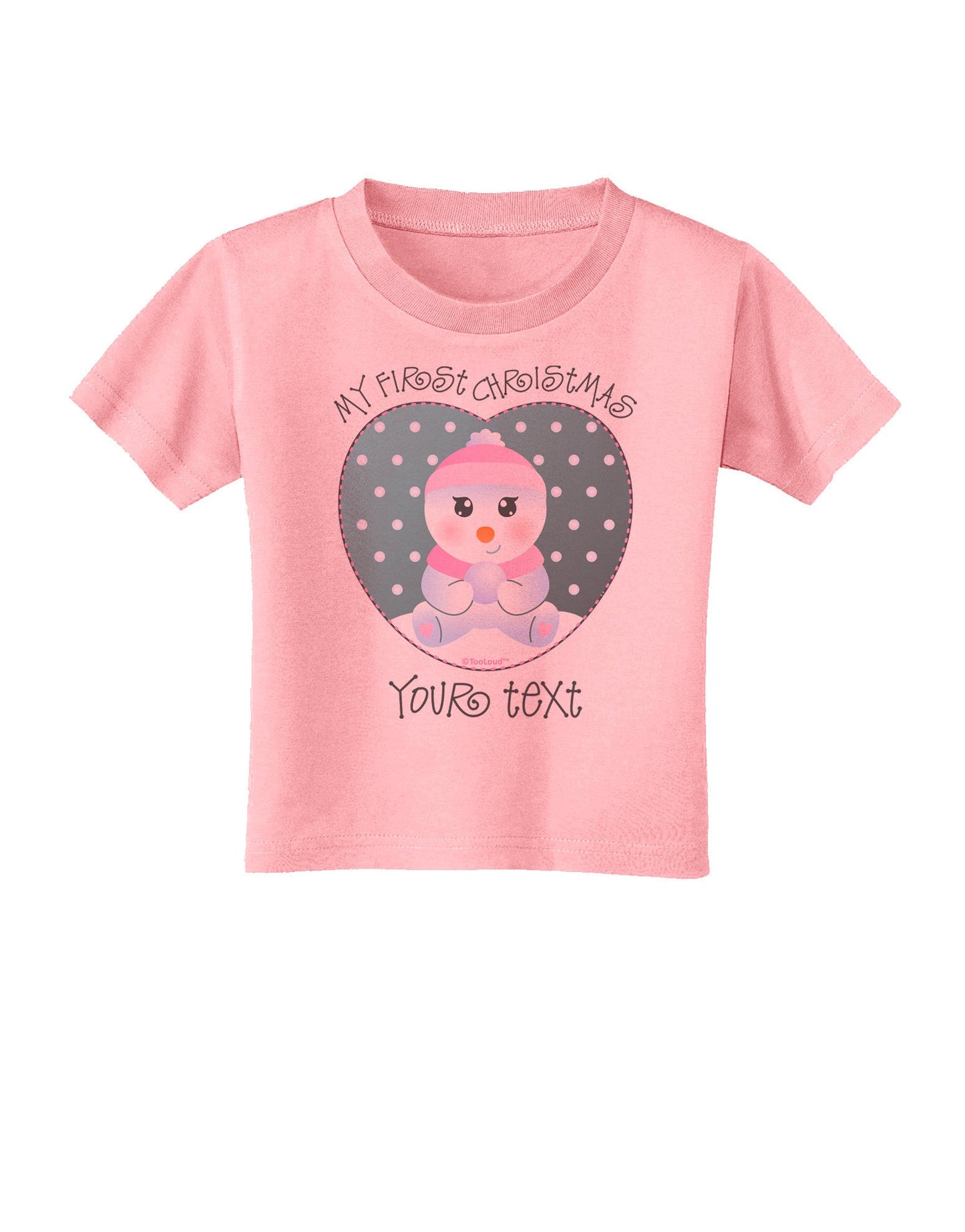 Personalized My First Christmas Snowbaby Girl Toddler T-Shirt-Toddler T-Shirt-TooLoud-Candy-Pink-2T-Davson Sales
