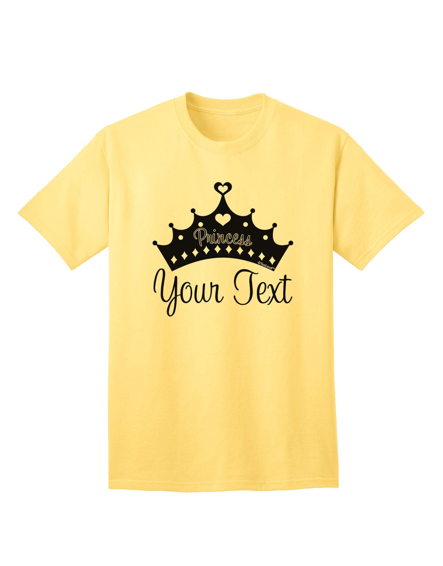 Personalized Princess -Name- Design Adult T-Shirt-Mens T-Shirt-TooLoud-Yellow-Small-Davson Sales