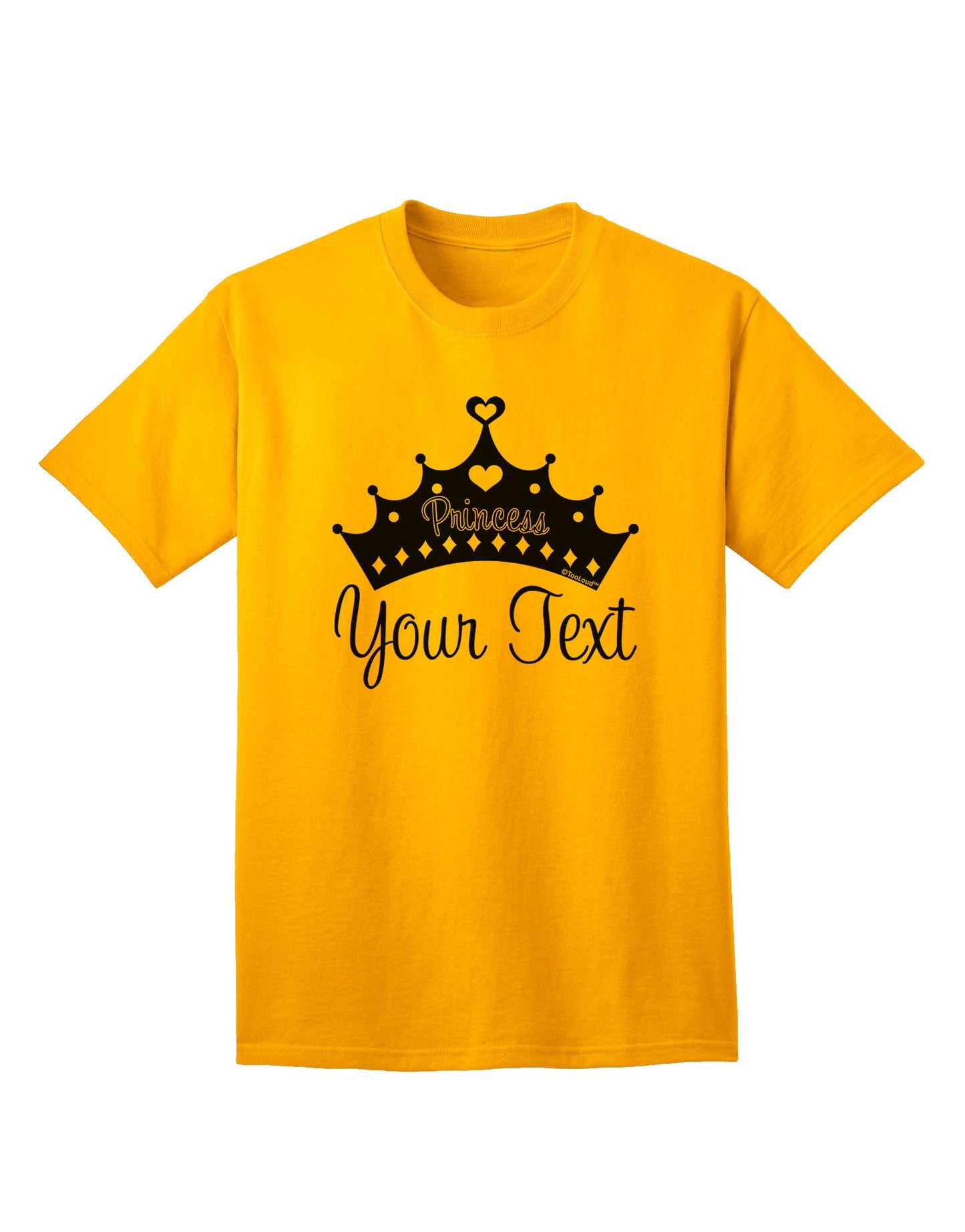 Personalized Princess -Name- Design Adult T-Shirt-Mens T-Shirt-TooLoud-Gold-Small-Davson Sales