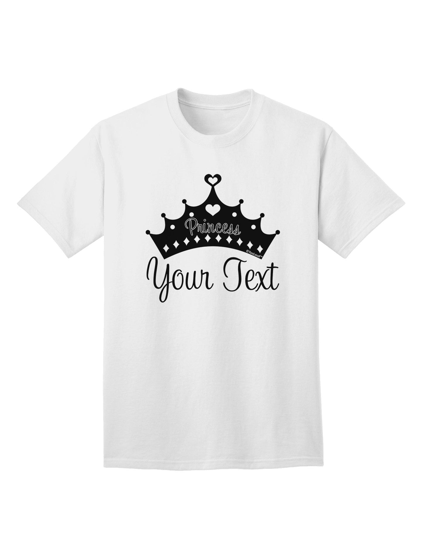 Personalized Princess -Name- Design Adult T-Shirt-Mens T-Shirt-TooLoud-White-Small-Davson Sales