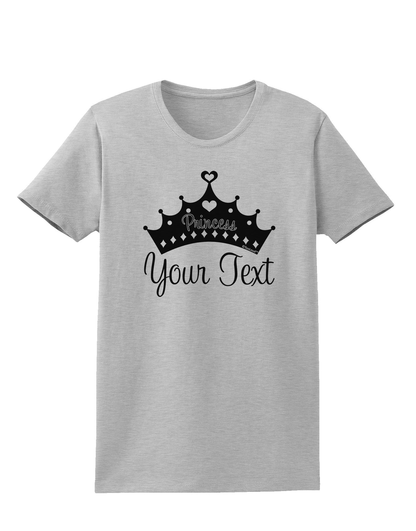 Personalized Princess -Name- Design Womens T-Shirt-Womens T-Shirt-TooLoud-AshGray-X-Small-Davson Sales